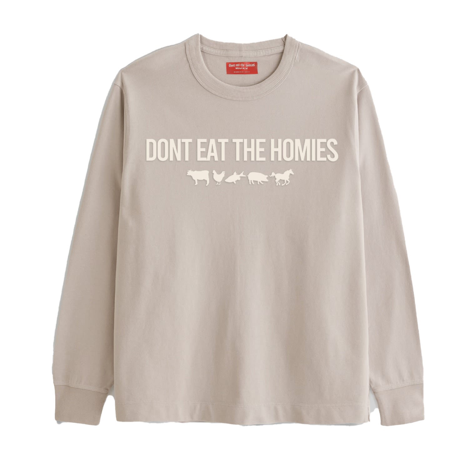 Dont Eat The Homies Men's Neutrals Three D Long Sleeve - Camel In Beige
