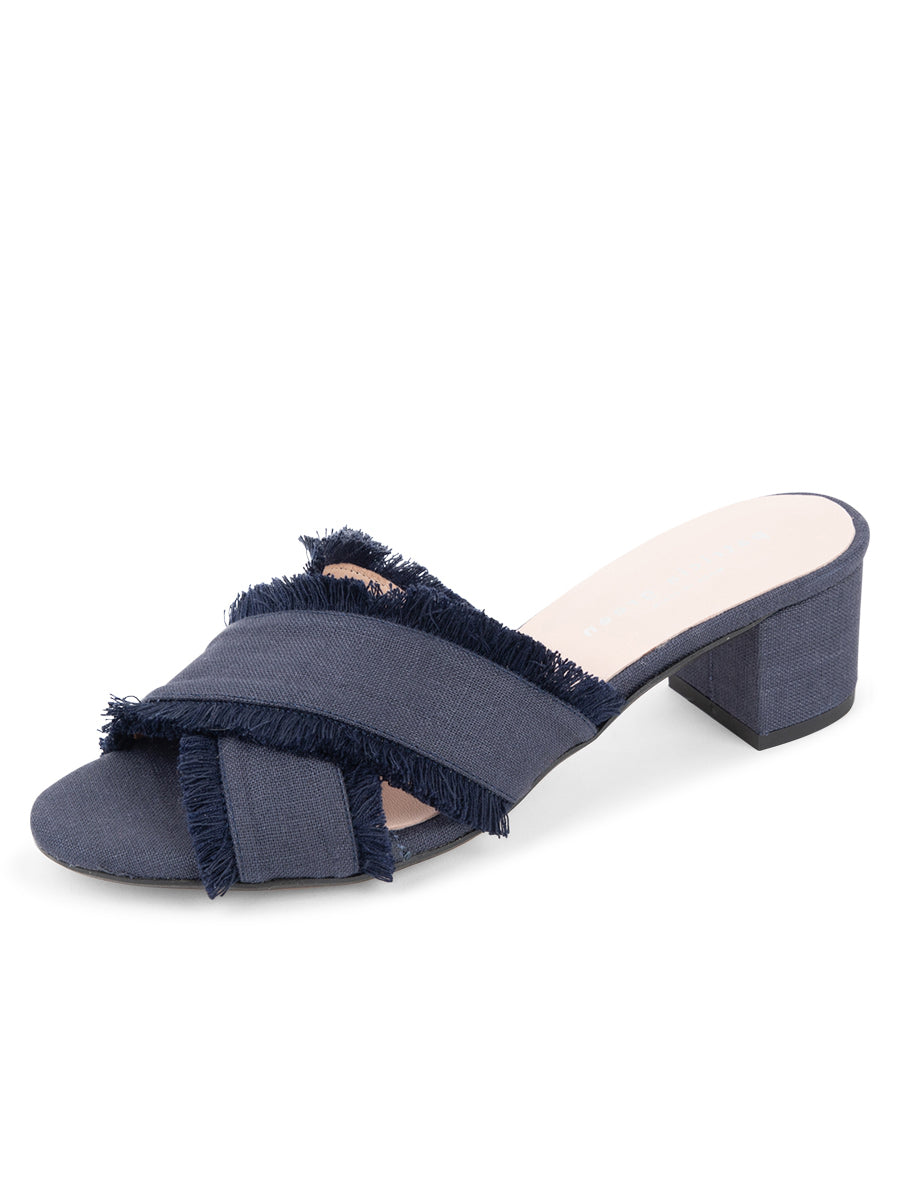 Women’s Blue Kate Fringe Slide Navy 7 Uk Patricia Green