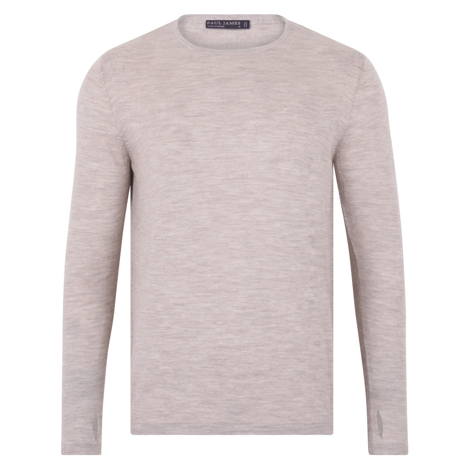 Neutrals Mens Heavyweight Merino Activewear Training Kratos Top - Stoney Small Paul James Knitwear