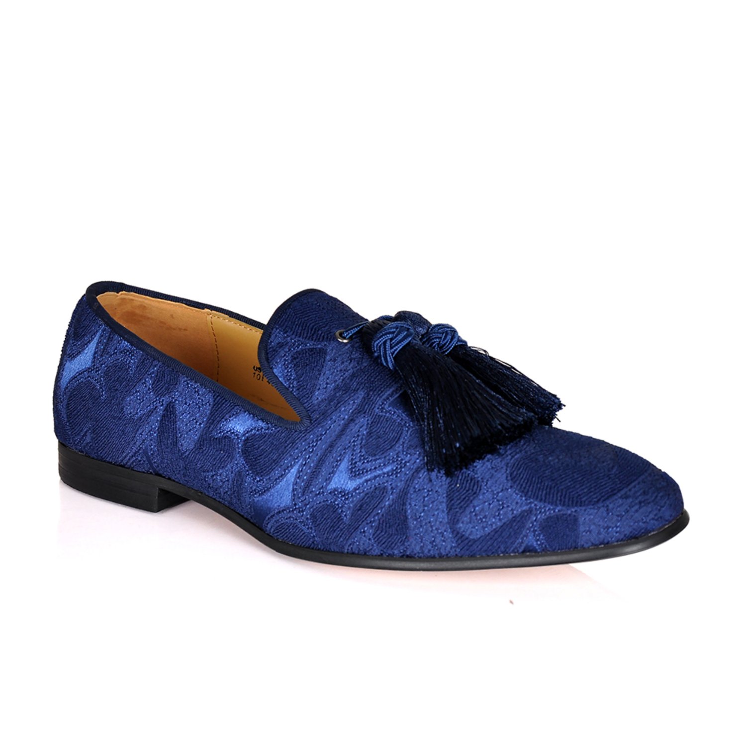 Men’s Alberto Abstract Jacquard Loafers - Blue 11 Uk David Wej