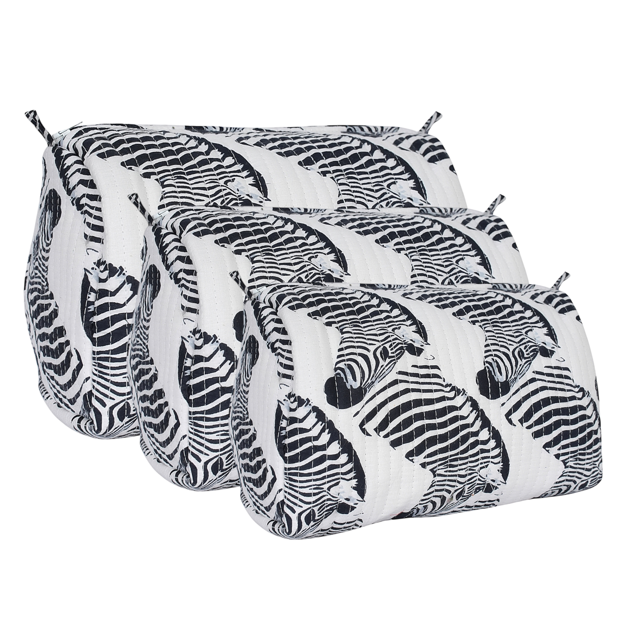 Conscious Yoga Collective Black / White The Zebra Travel Set In Black In Multi