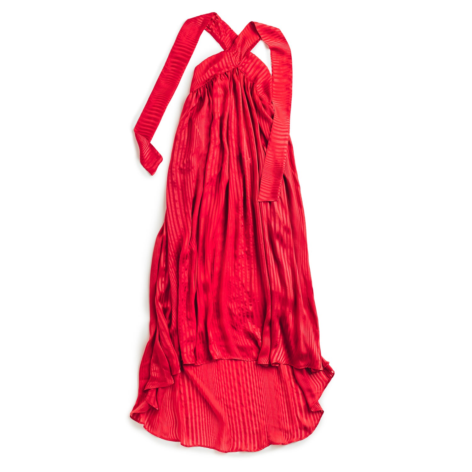 Mionè Women's Red Limited Edition Transparent Silk Beach Dress In Red