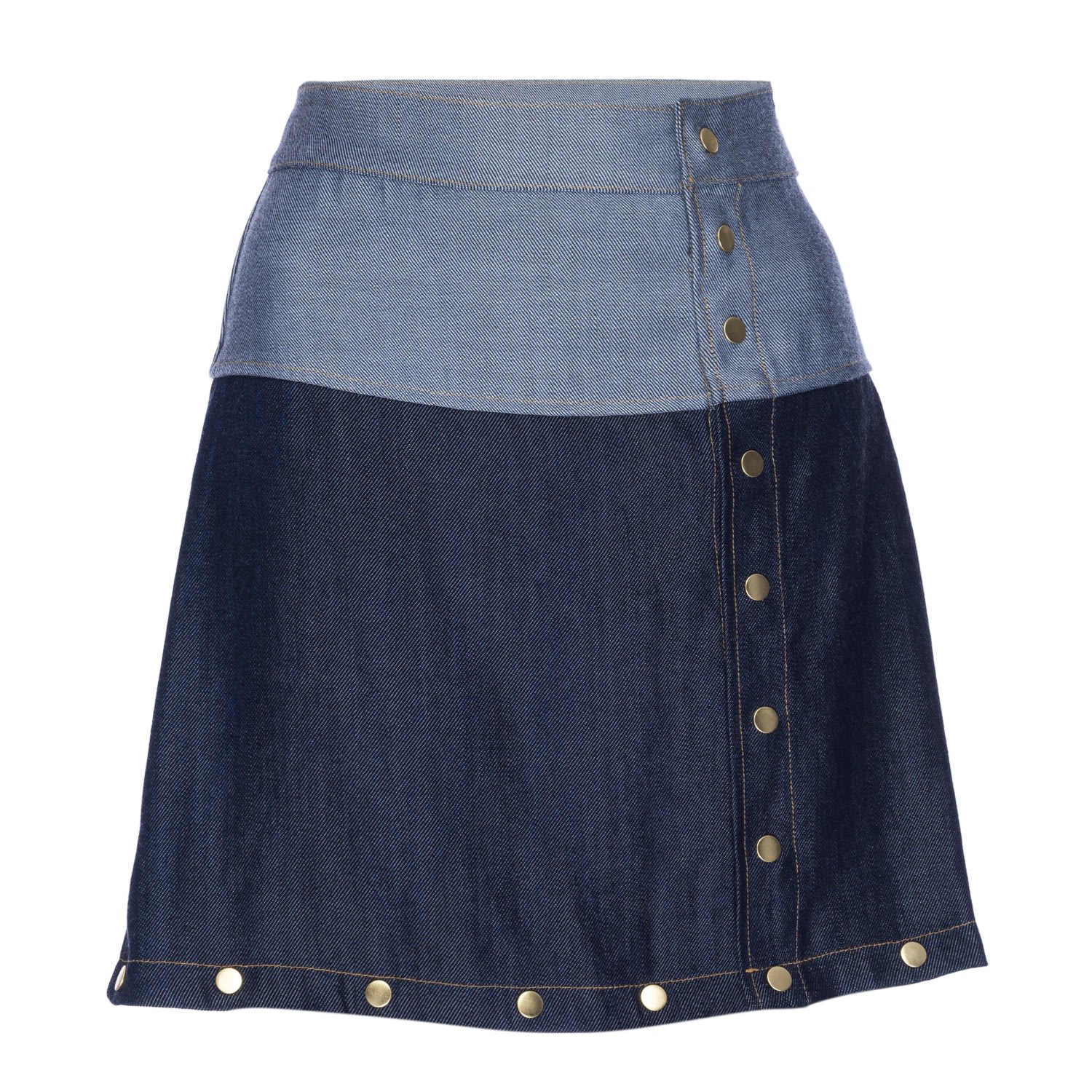 Lahive Women's Blue Gia Multi-length Denim Skirt