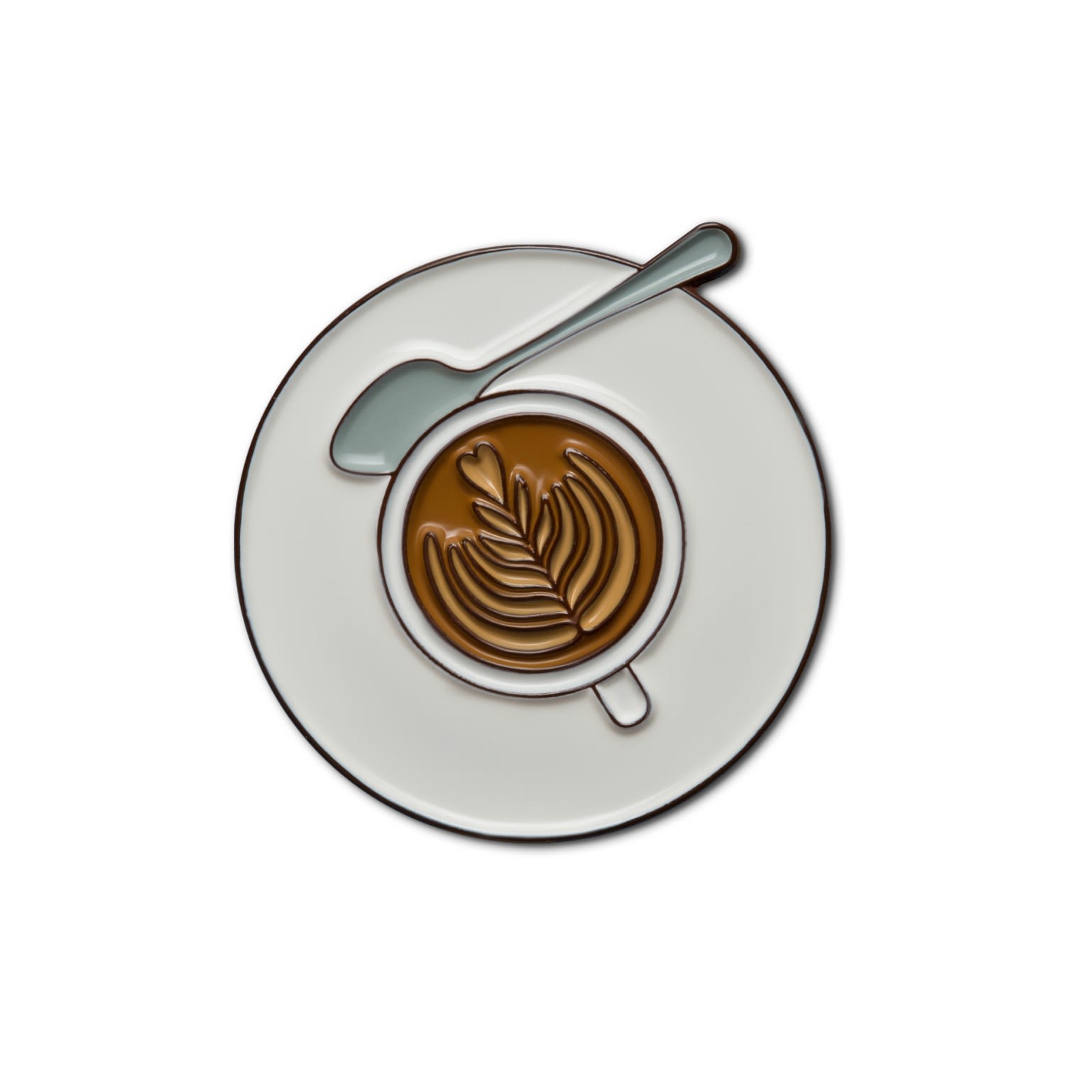 Make Heads Turn Women's Blue Enamel Pin Cup Of Coffee In Blue