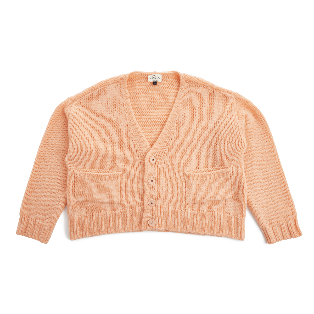 Pine Los Angeles Men's Pink / Purple Alpaca Wool Cardigan-salmon In Orange