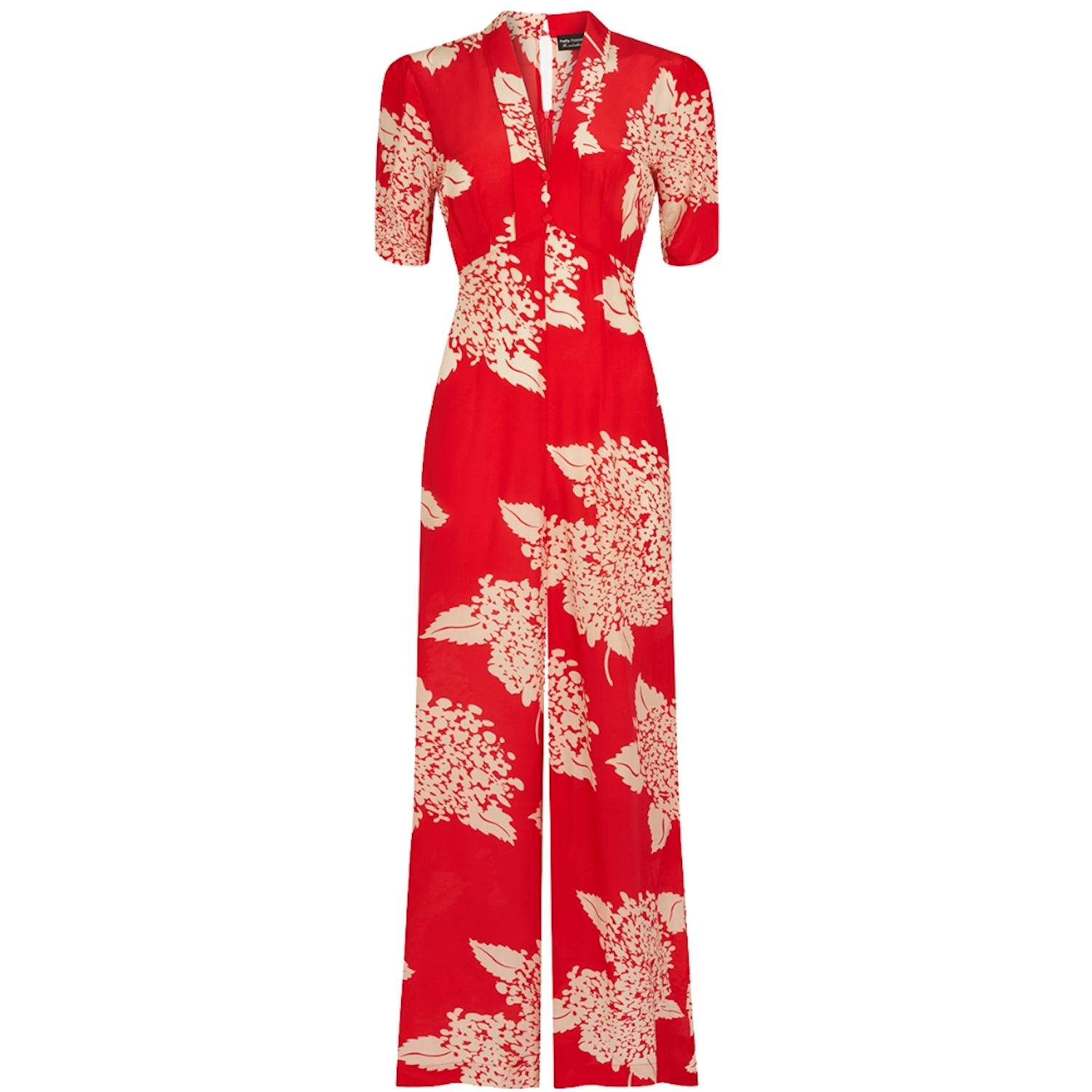 Alana Jumpsuit In Red Hydrangea | PRETTY ECCENTRIC | Wolf & Badger