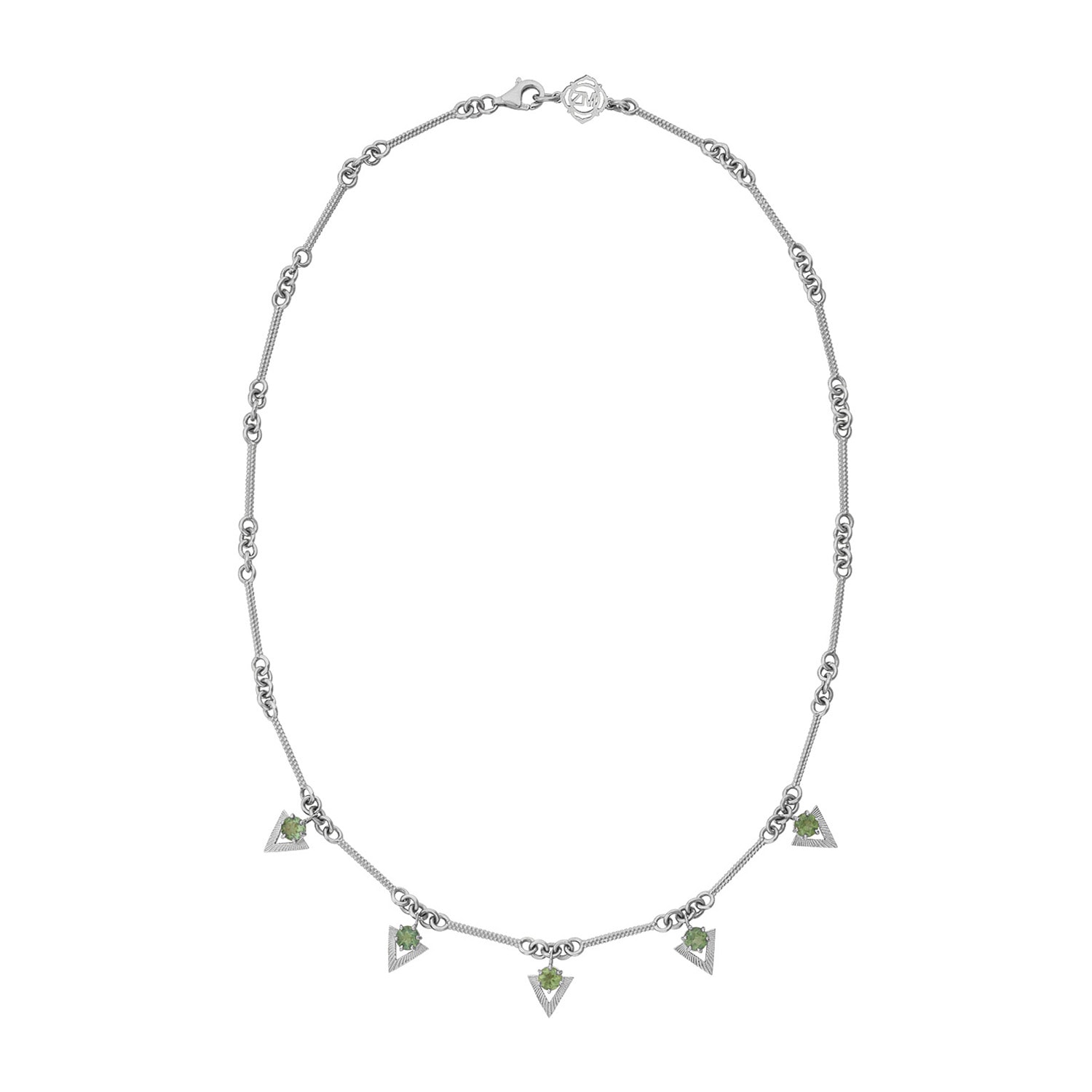 Zoe And Morgan Women's Green / Silver Hyacinth Necklace Green Apatite Silver In Neutral