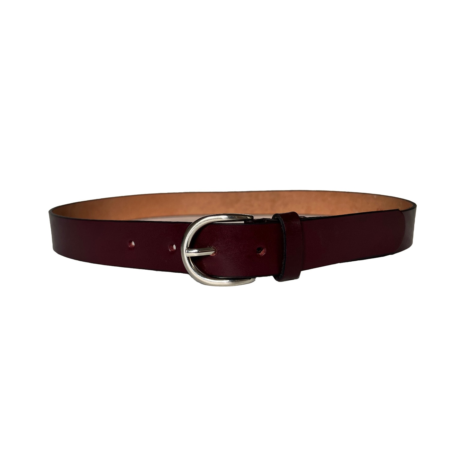 Em Basics Women's Brown Signature Basic Belt- Burgundy