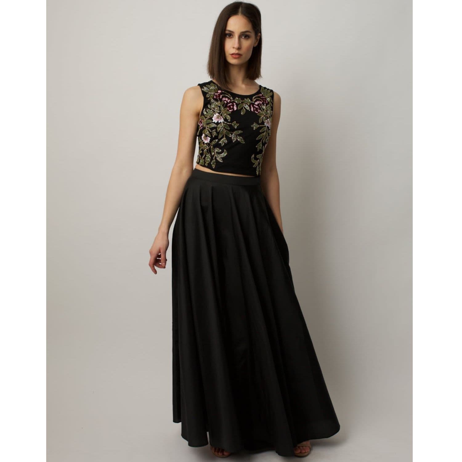 Black Taffeta Maxi Skirt | Raishma | Wolf & Badger Black Taffeta Maxi Skirt | Raishma | Wolf & Badger