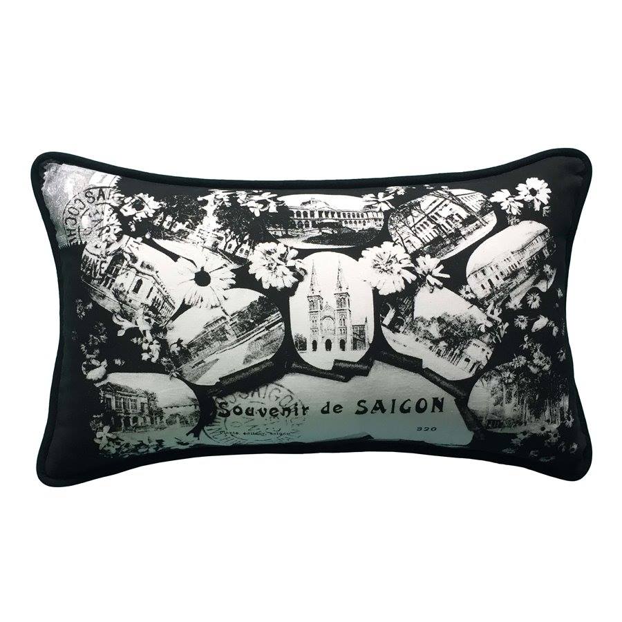 Cushion Cover Rectangular - Souvenir De Saigon / Saigon Memories One Size The Annam House