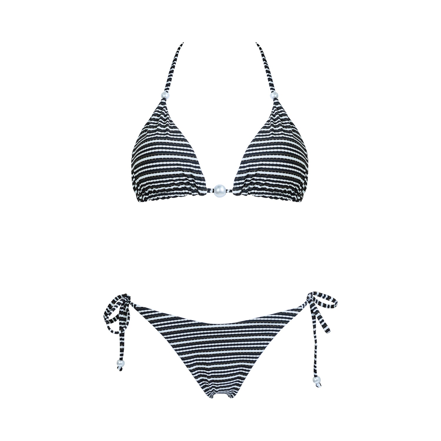 Women's Black The Moondrop - Midnight - Reversible Triangle Bikini | Extra Large | Aulala Paris