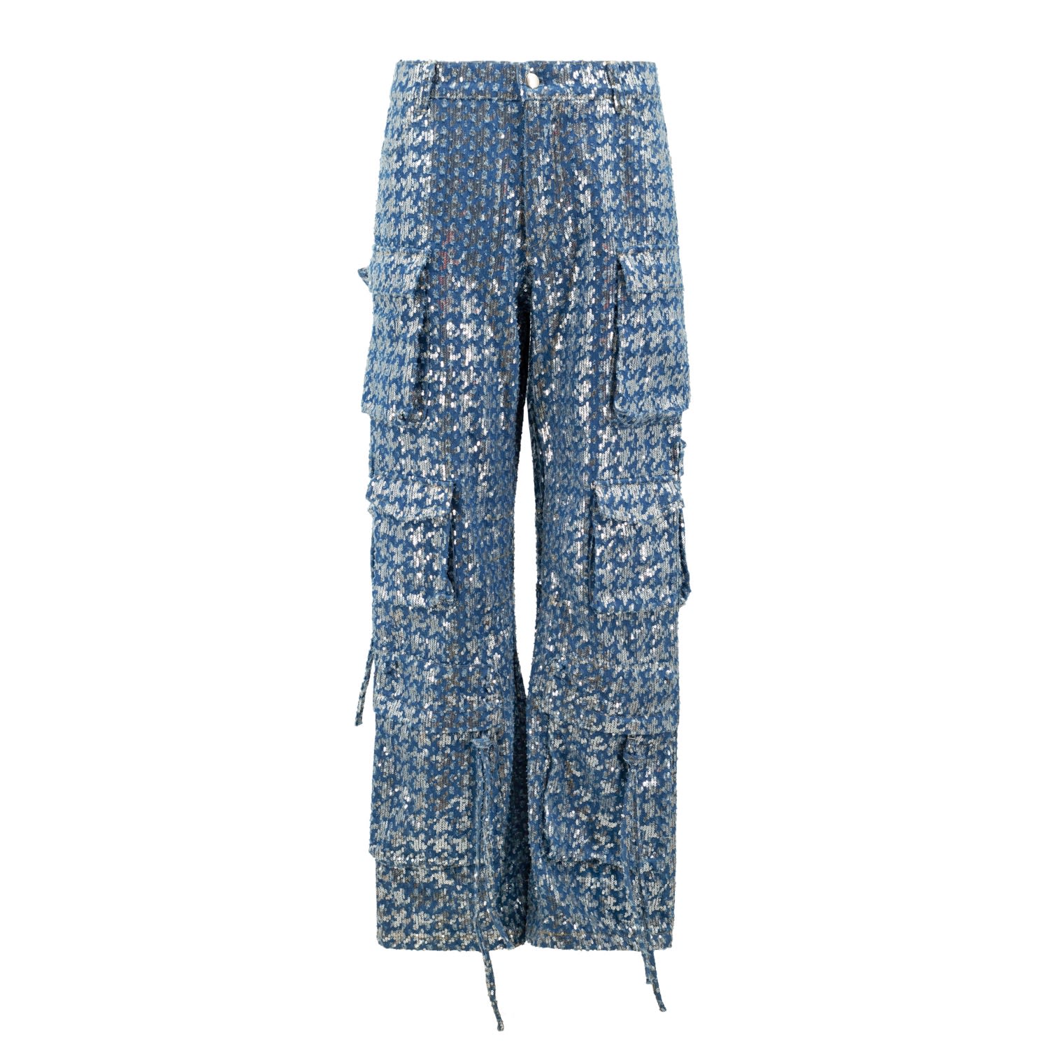 Maui X Lolita Women's Kelly Sequined Cargo Pants - Sapphire Blue In Blue