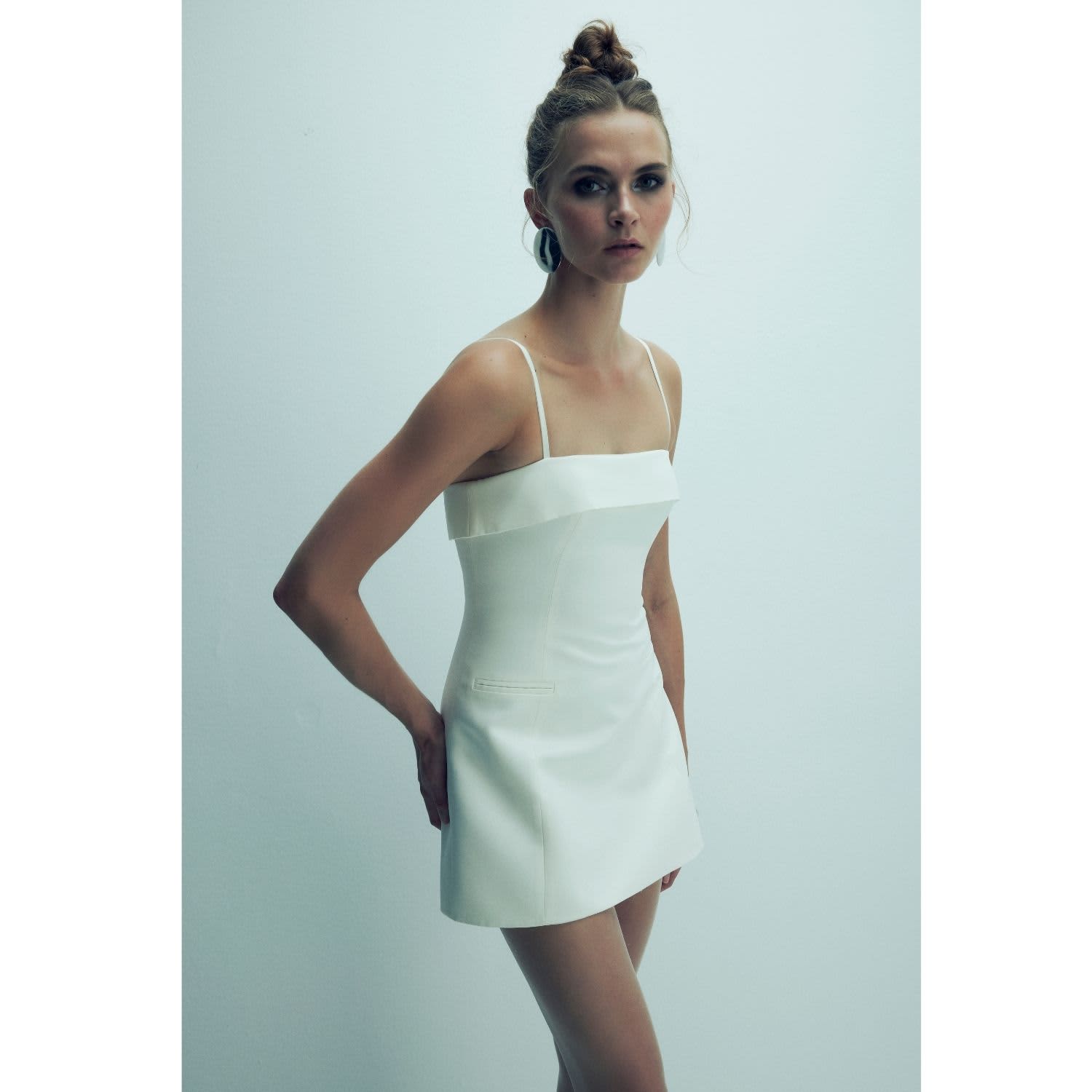 Gaia Mini Dress In Vanilla Ice | NAZLI CEREN | Wolf & Badger Gaia Mini Dress In Vanilla Ice | NAZLI CEREN | Wolf & Badger