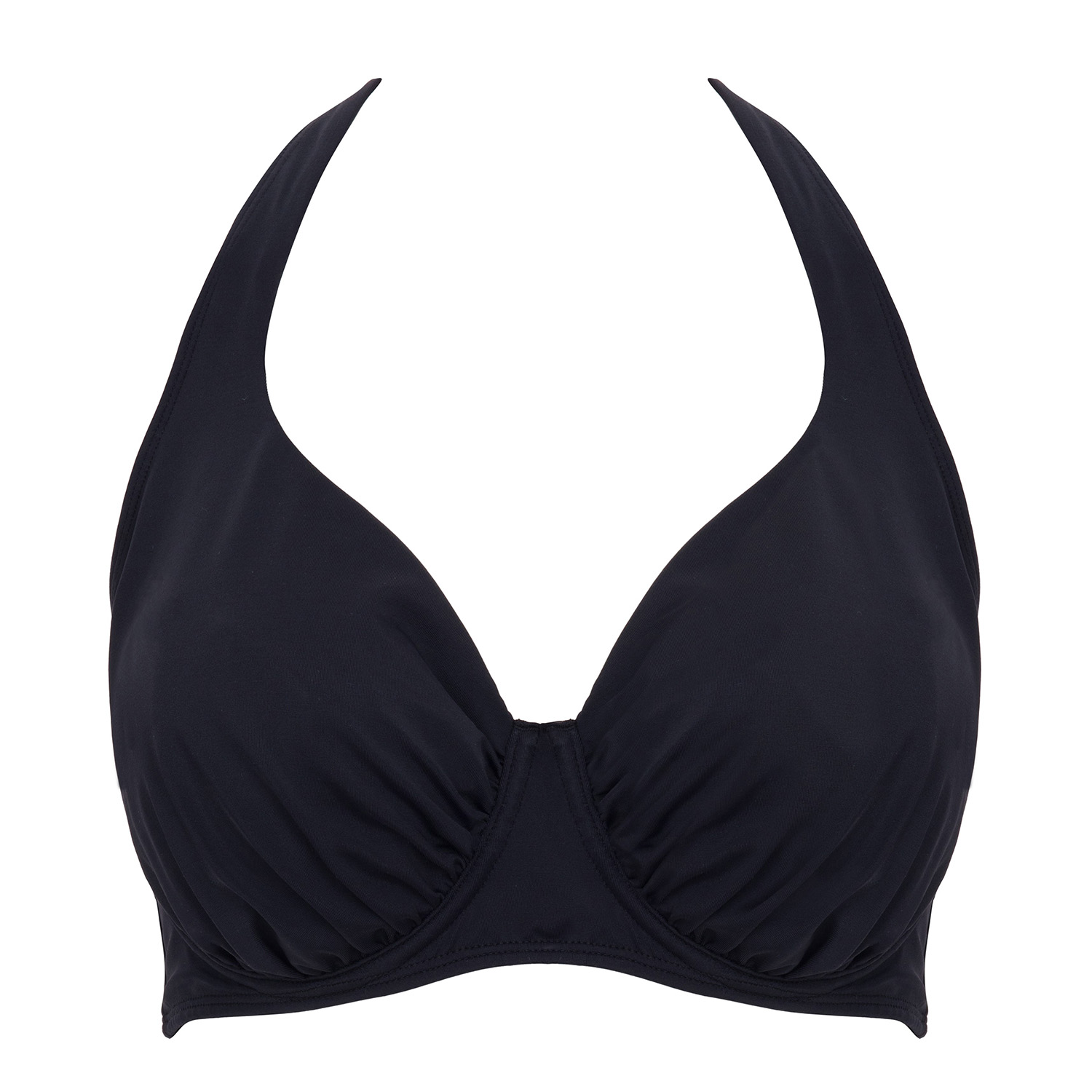 Women's Halter Neck Bikini Top Classic Black | 30F | Core Swim