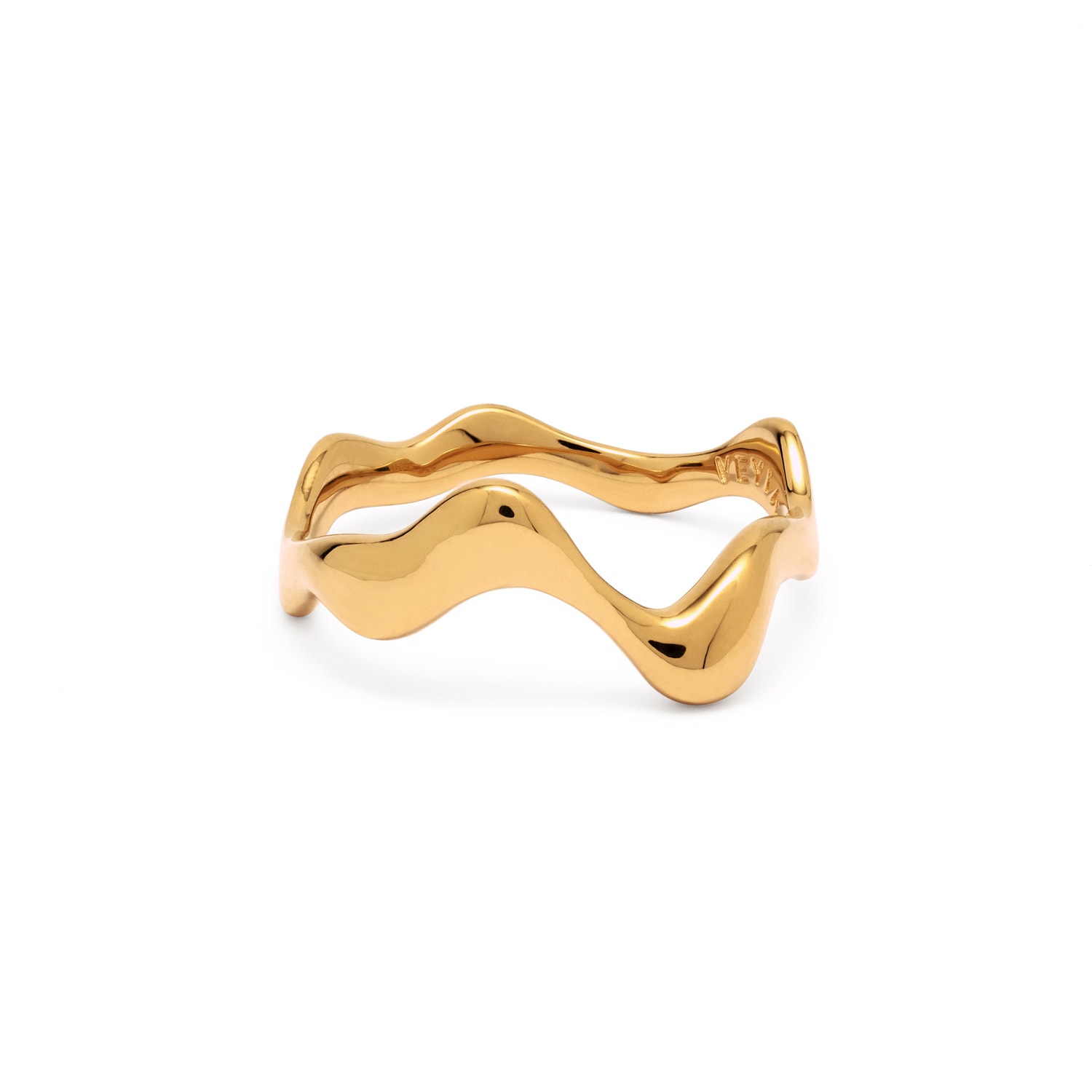 Women’s Poise Wave Ring - 18K Gold Vermeil Veyia Berlin