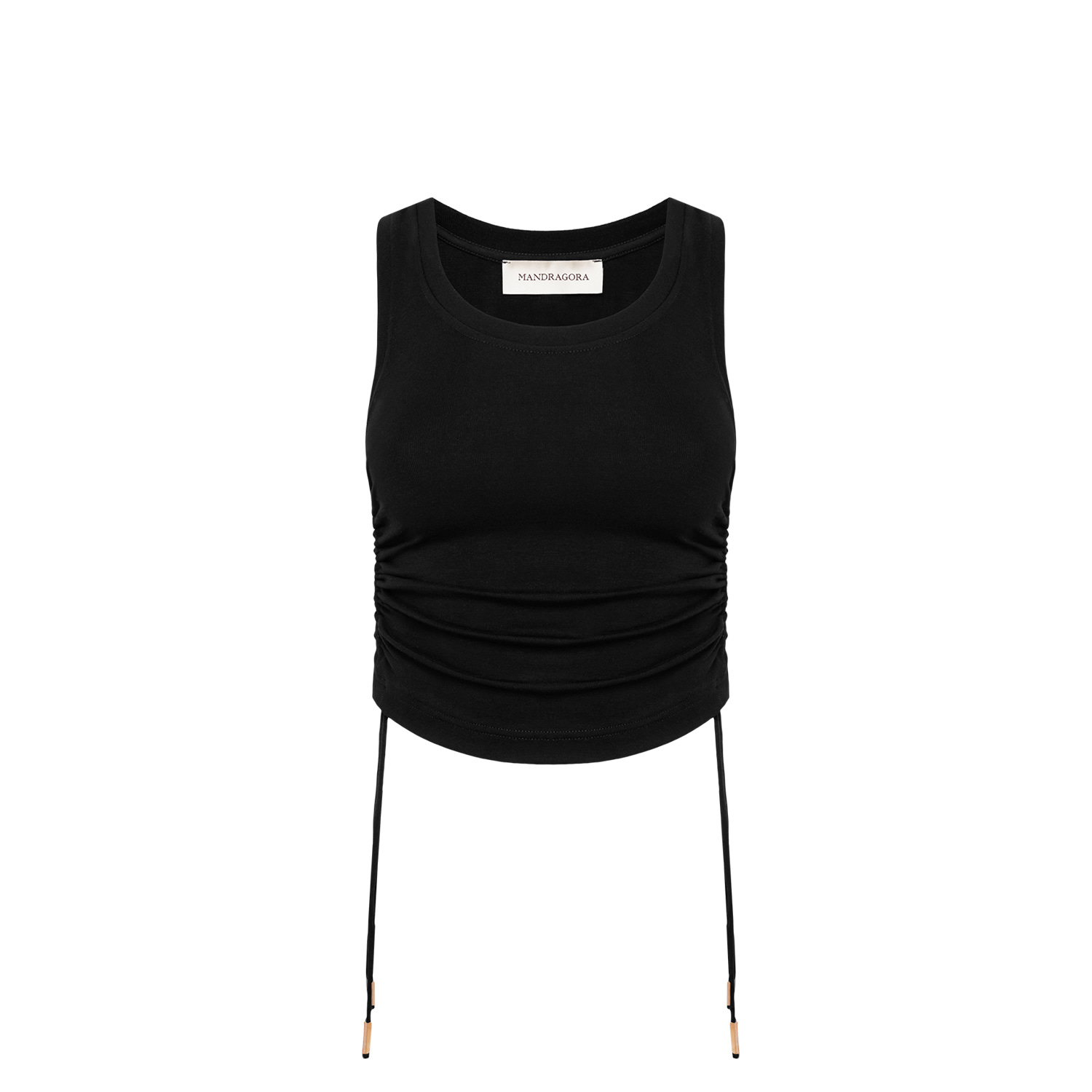 Mandragora Women's Adjustable Strap Black  Crop Top Made Of Viscose – Ivy