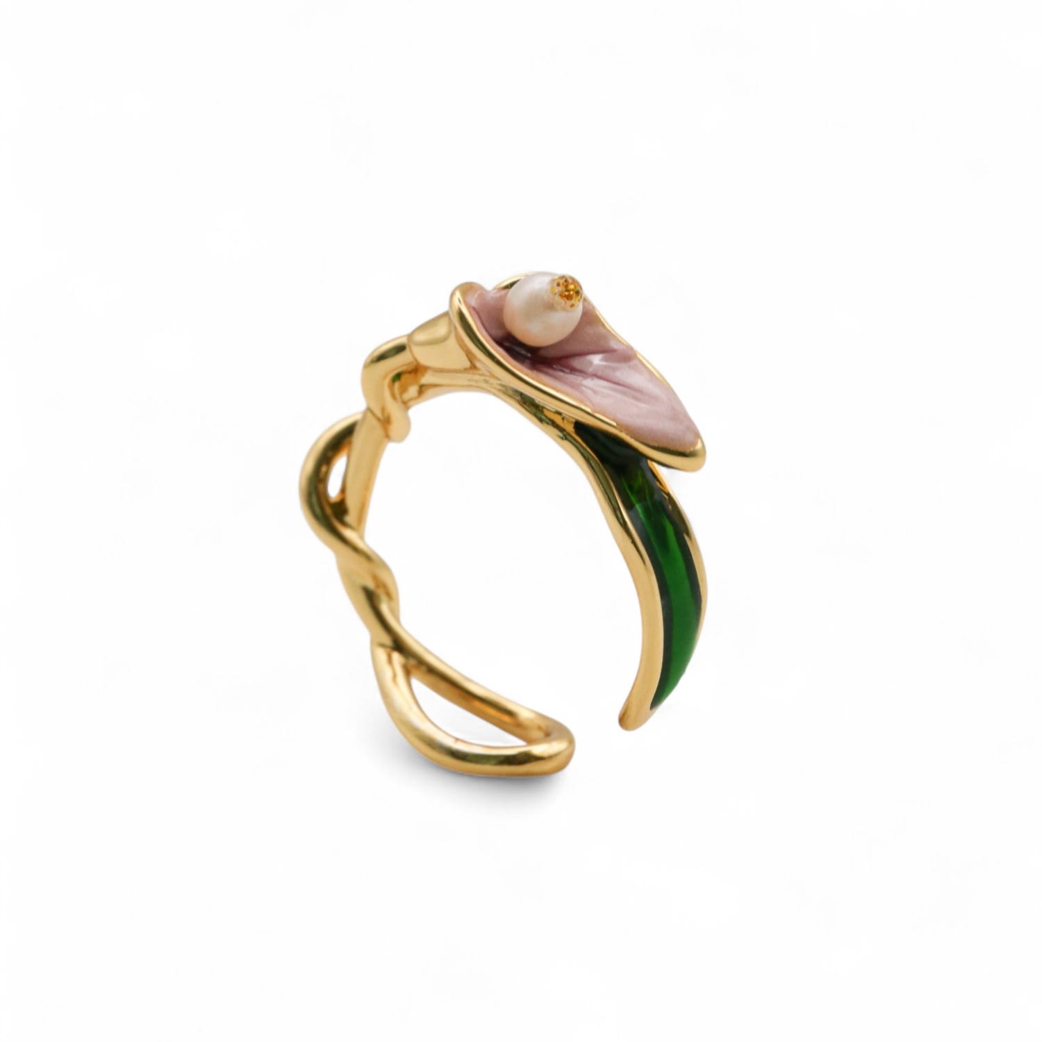 Miss Cecilia Women's Gold Calla Lily Ring