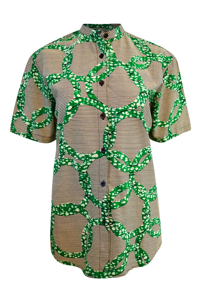 Women’s Wale Unisex Shirt Green Union Print Xxs Oliveankara