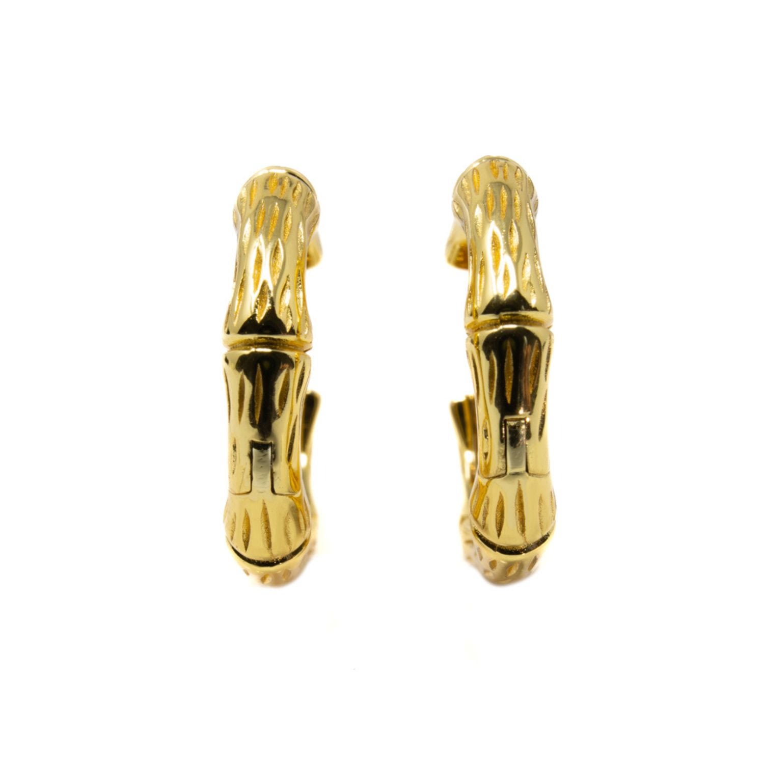 Nasi Silver Women's Bamboo Day/ Night Hoops, Gold