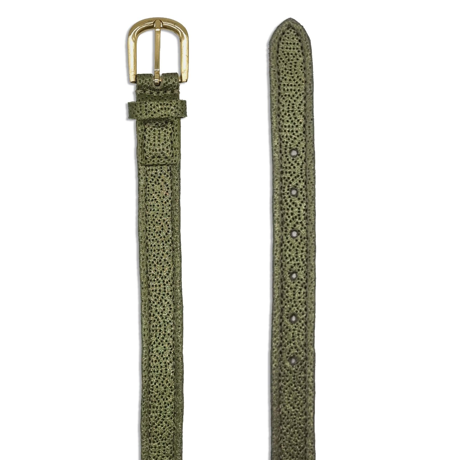 Shop Nooki Design Women's Kenwood Punched Belt-olive In Green