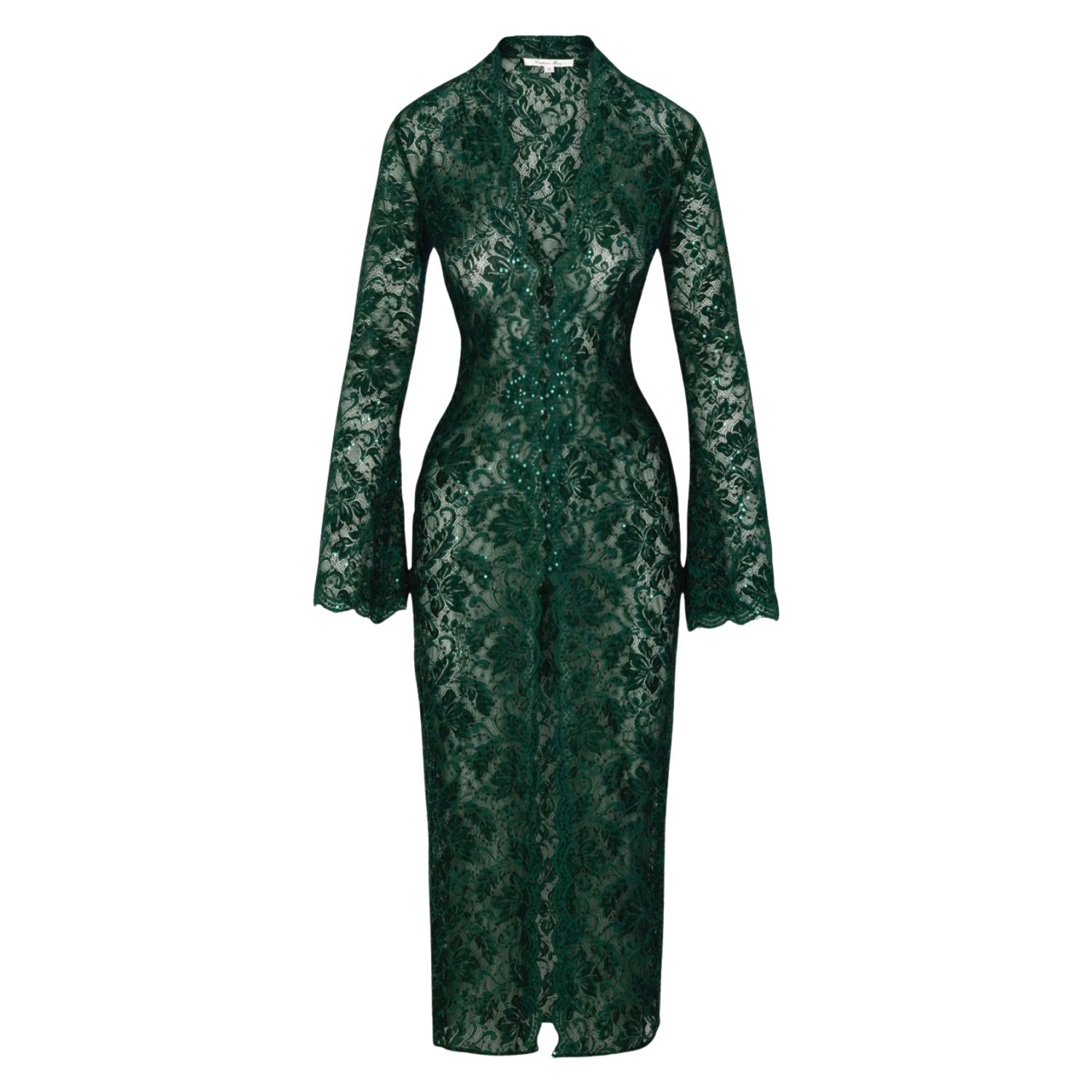 Women's Venus Green Lace Robe | Small | Empress Mimi