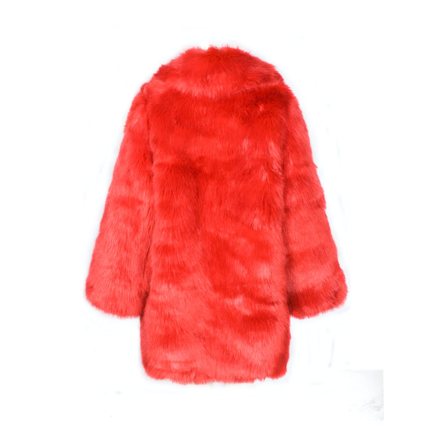 red fluffy coat