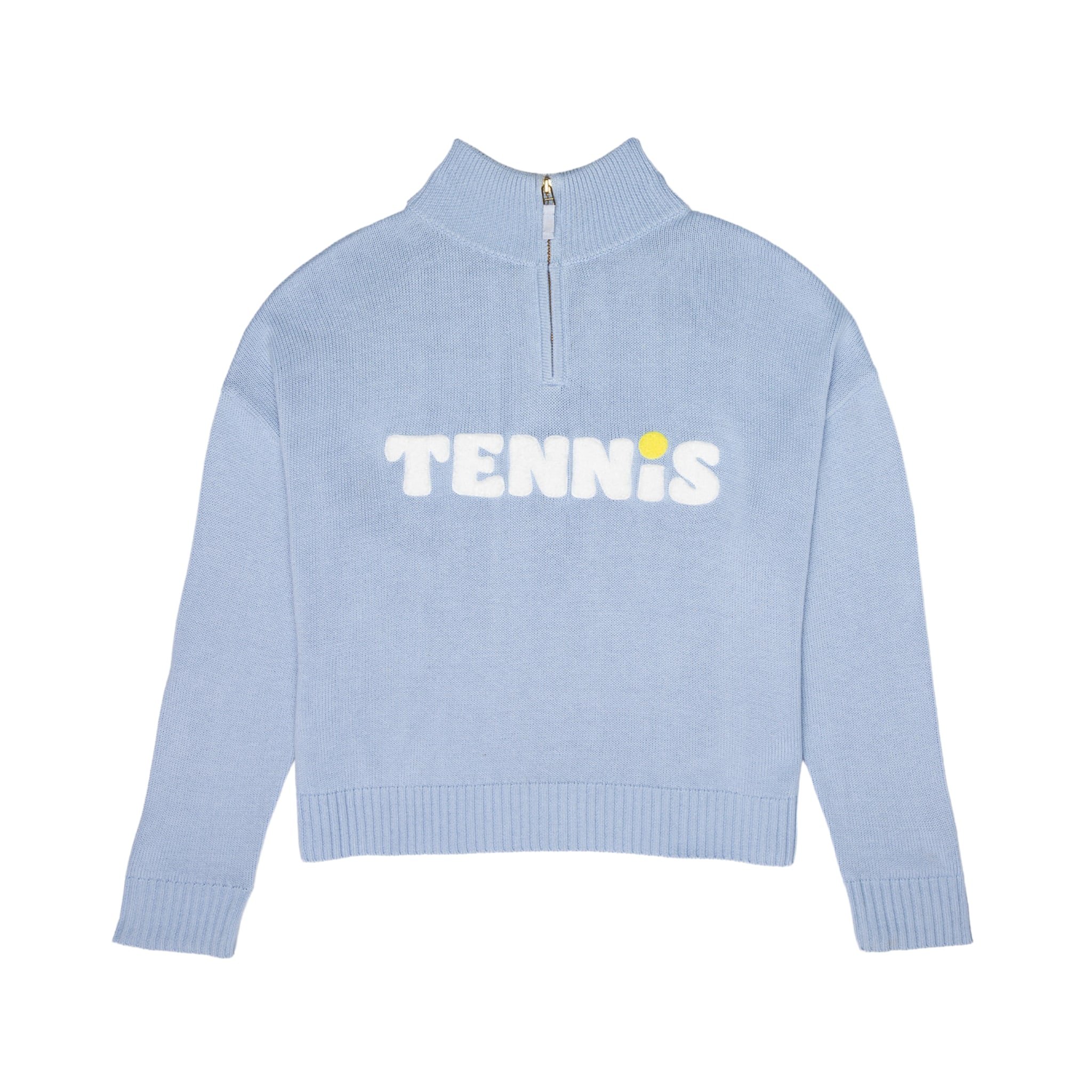 Ellsworth + Ivey Madison Quarter-zip Sweater Tennis In Blue