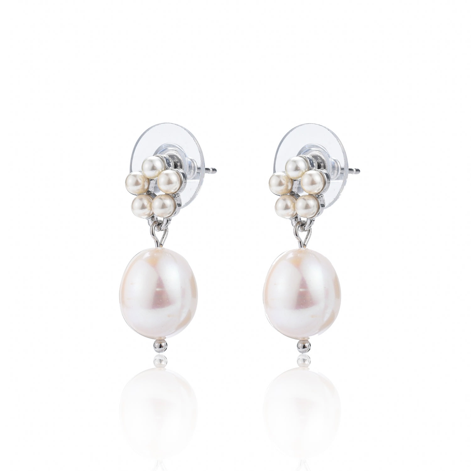 Women’s Silver Isabelle Fresh Water Pearl Drop Earrings Miss Cecilia