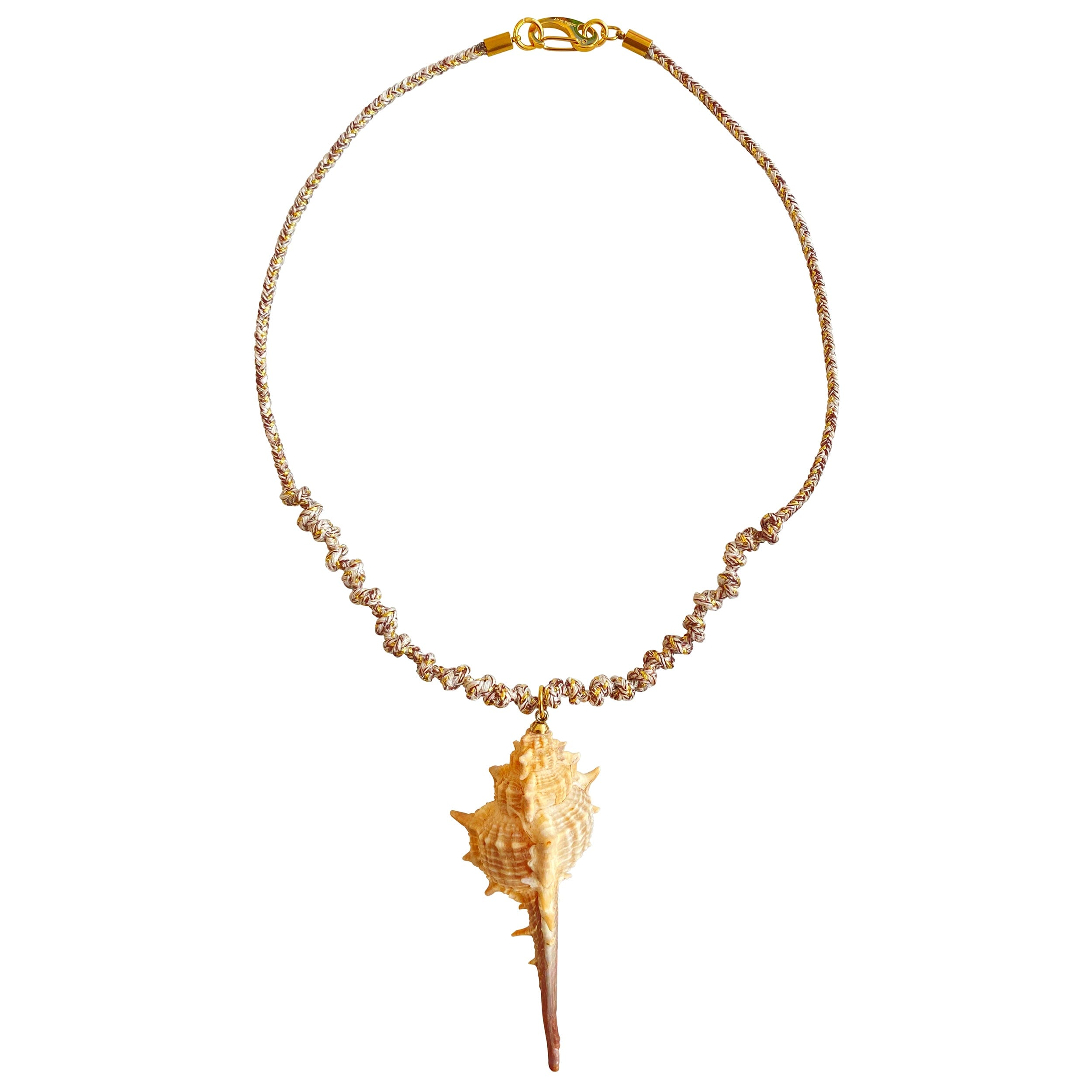 Smilla Brav Women's Gold / Brown / Neutrals Shell Necklace Bali
