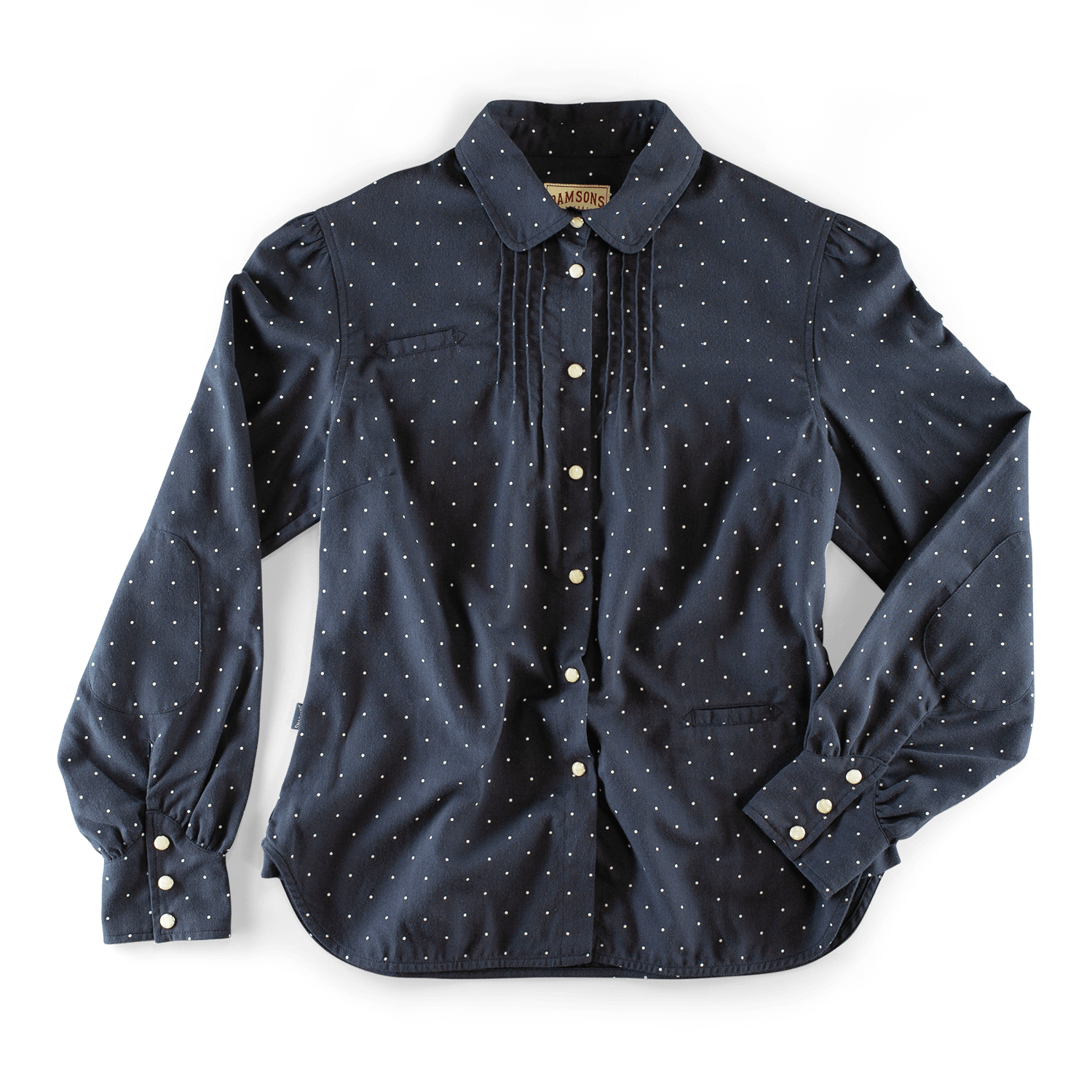 Women’s Damsons Western Shirt Navy Polka Dot M