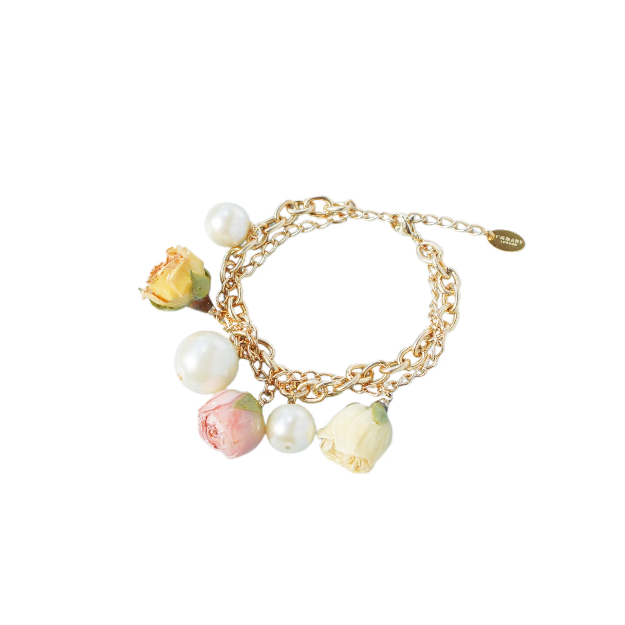 Women’s Real Flower Queen Anne Bracelet With Real Rosebuds I’mmany London