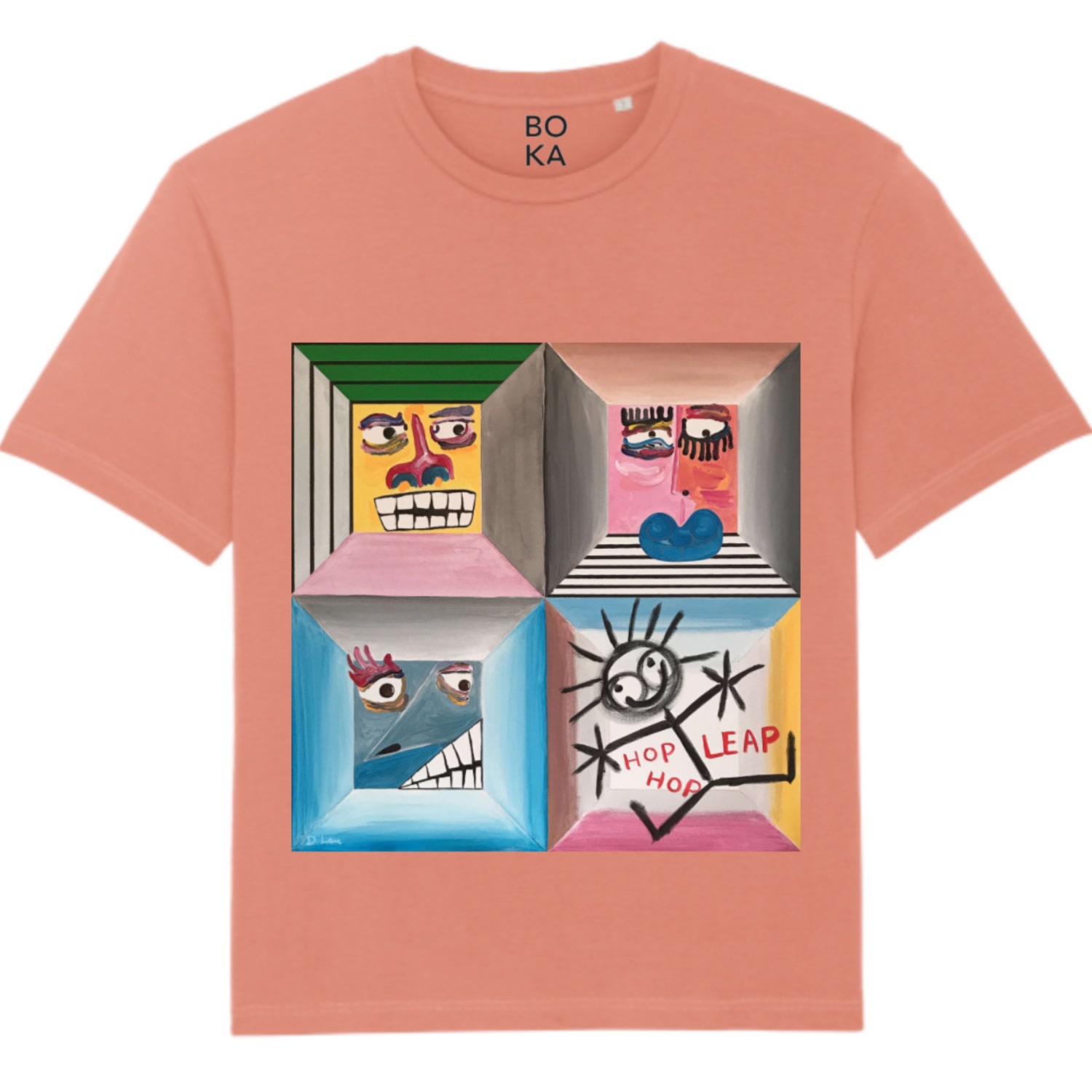 Boutique Kaotique Women's Pink / Purple Four Moods Organic Cotton T-shirt Rose Clay. In Pink/purple