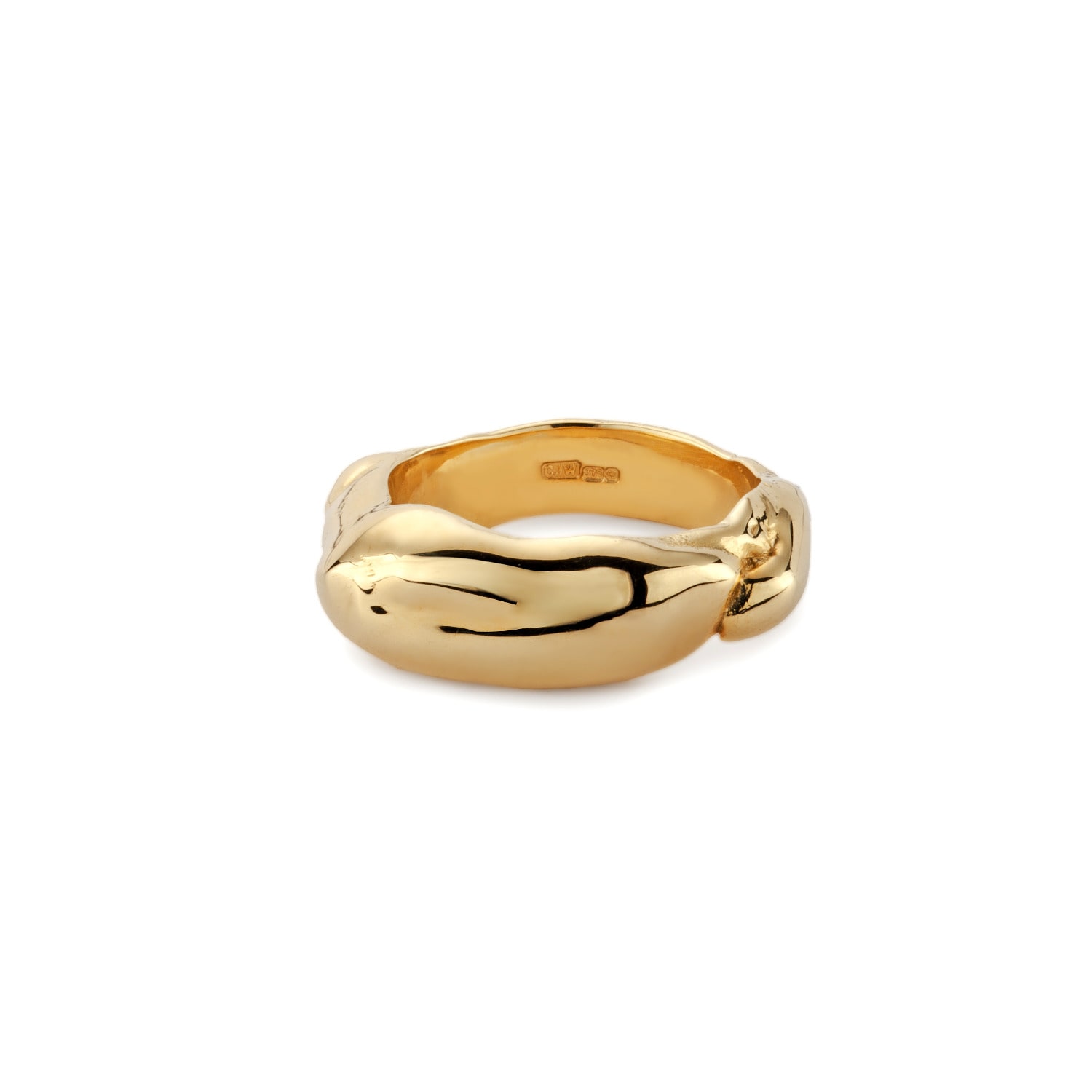 Lulu And Boo Jewellery Women's Chunky Molten Solid Nine Carat Gold Ring In Gold