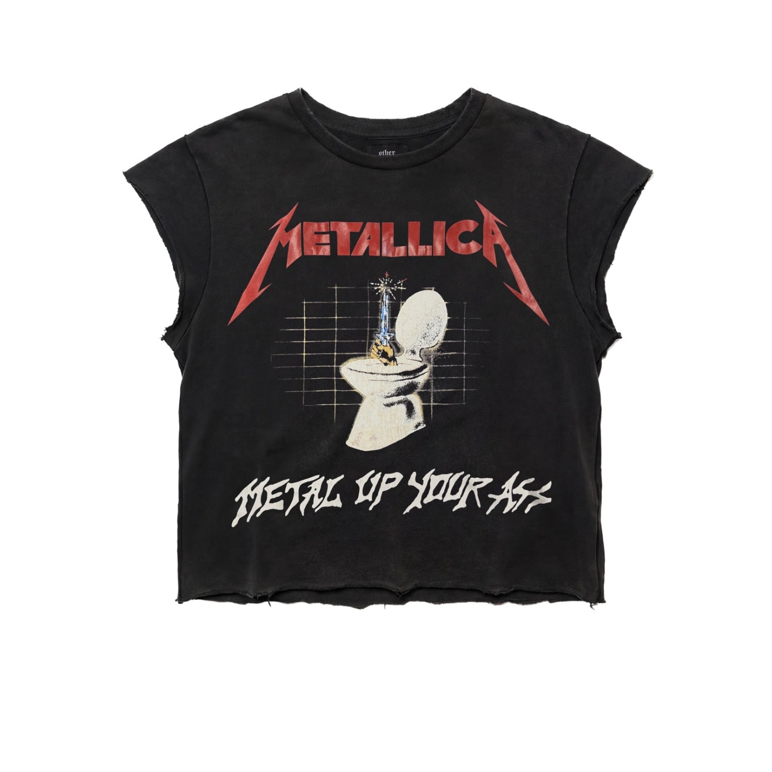 Other Uk Men's Black Metallica Metal Up Your Ass Raw Edge T-shirt