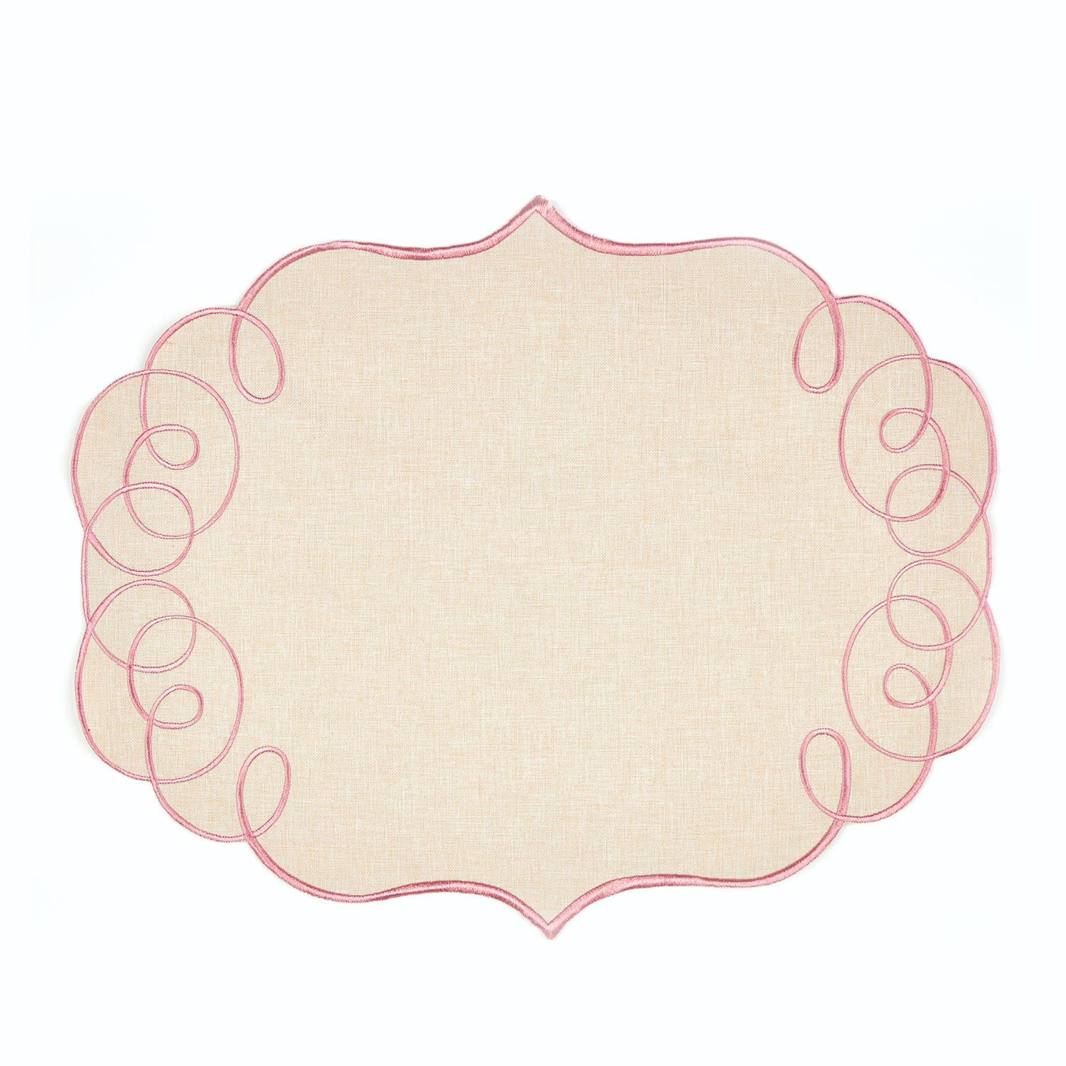 Km Home Collection Dusty Rose Placemat Set Of 2