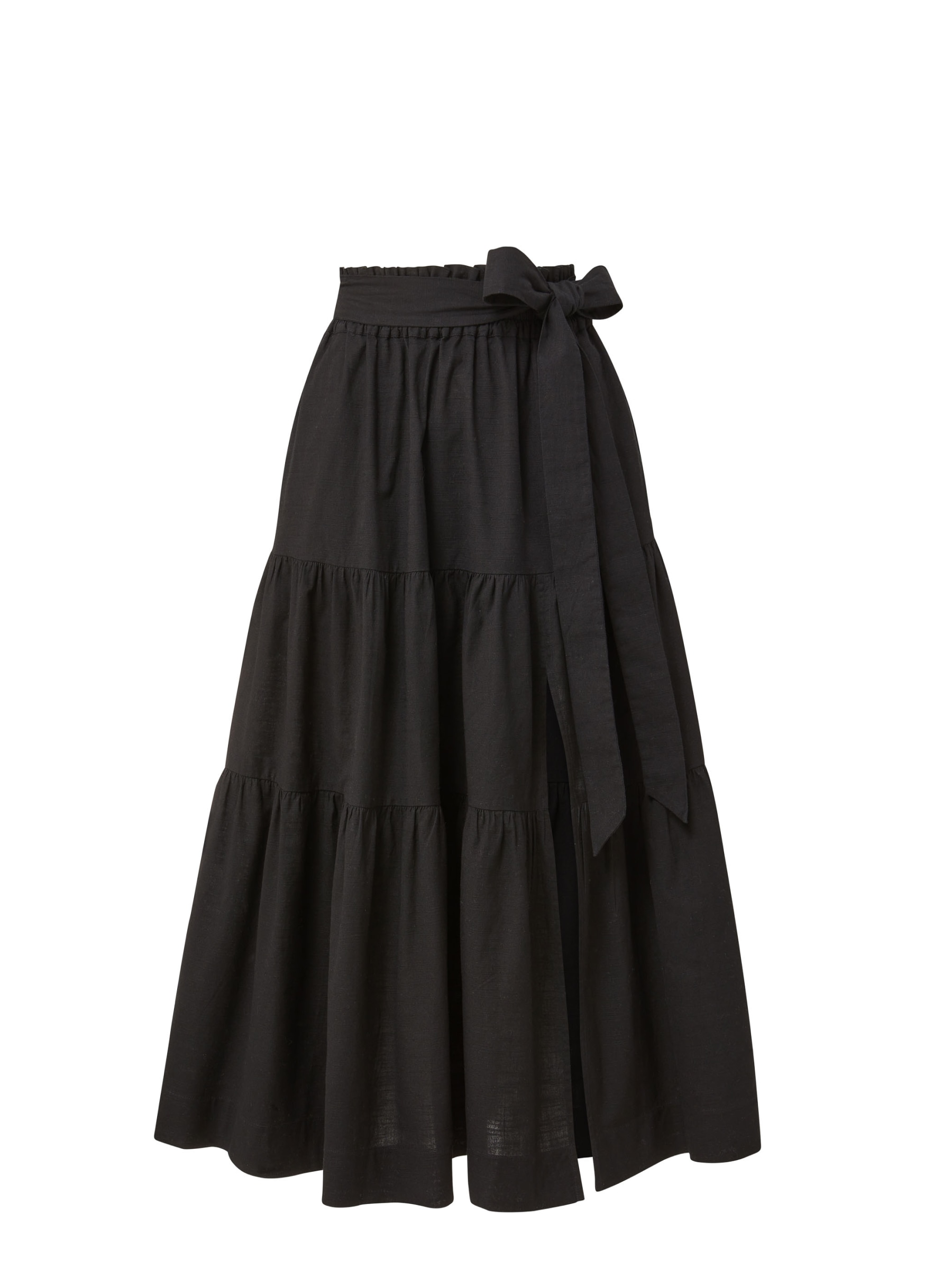 Change Of Scenery Women's Neutrals / Black Jenni Skirt In Black Cotton Slub In Black