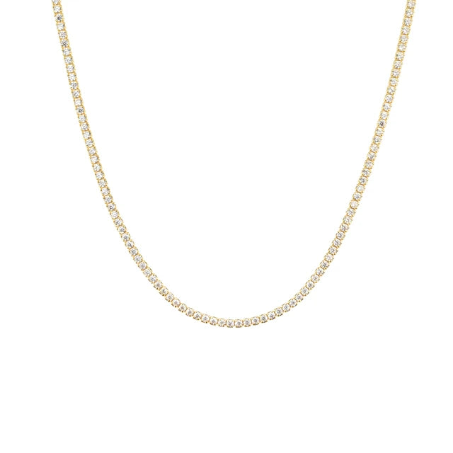 Nazzar Women's Slim Gold Tennis Choker Necklace