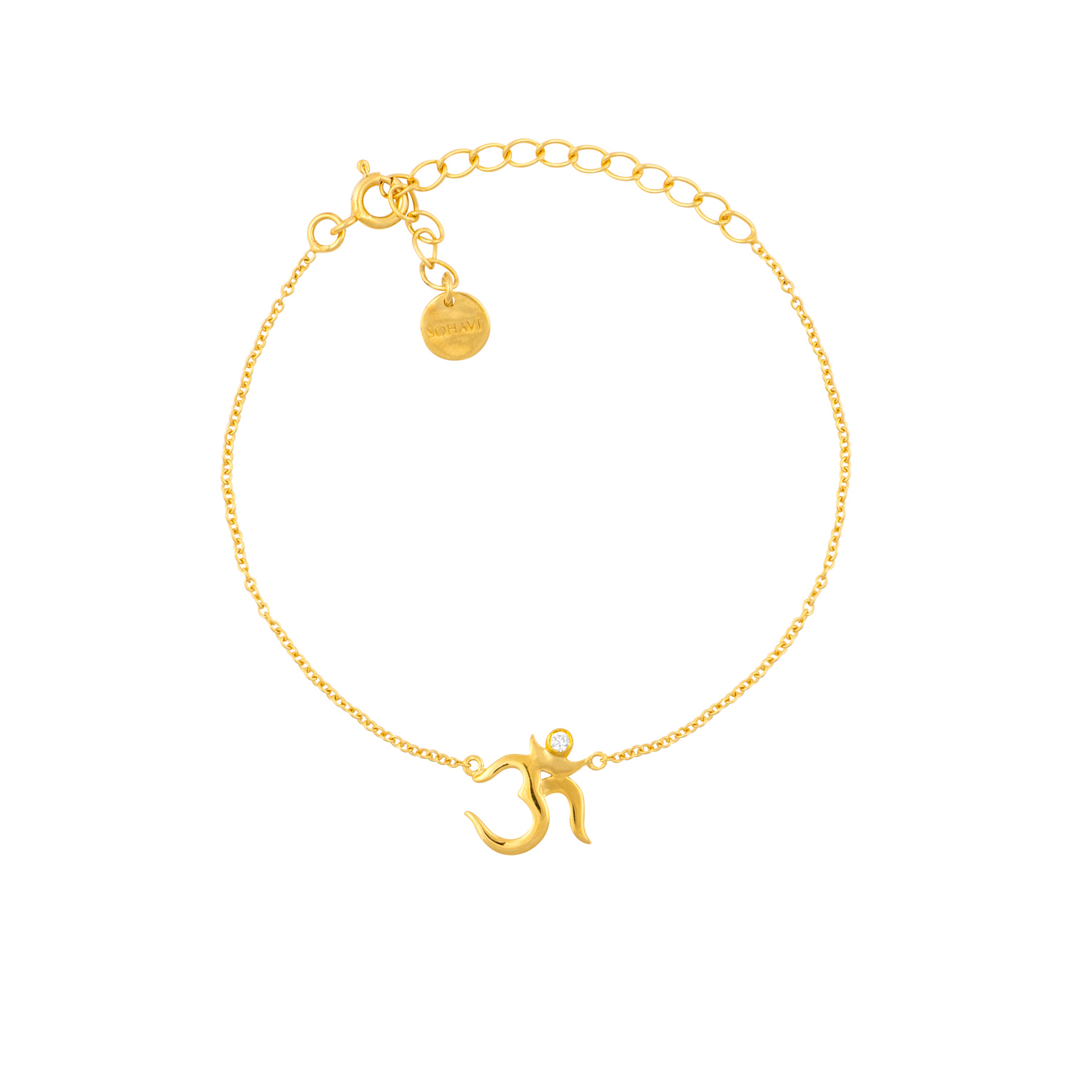 Sohavi Women's Gold Om Bracelet