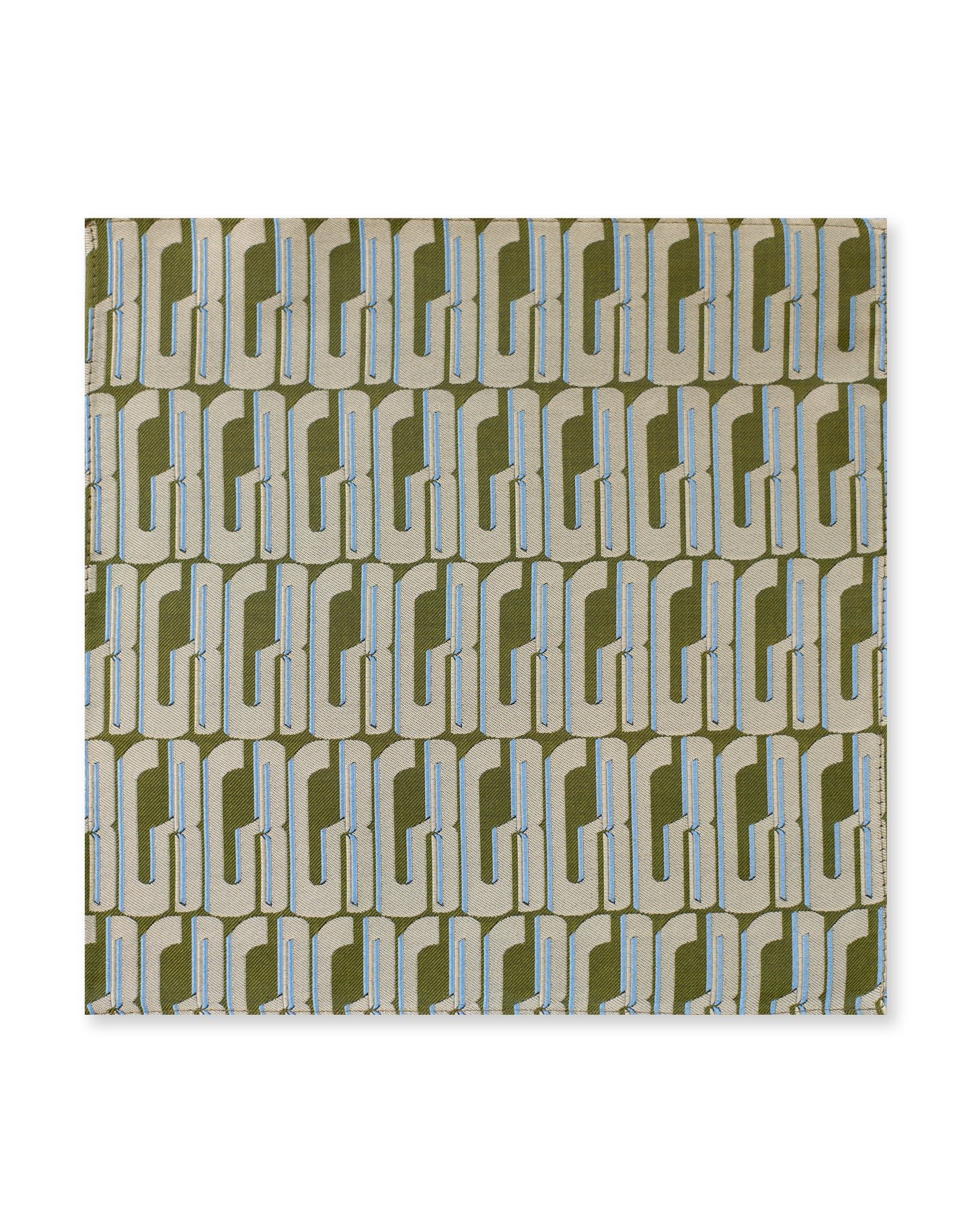 Gresham Blake Men's Graphic Green Pocket Square In Green