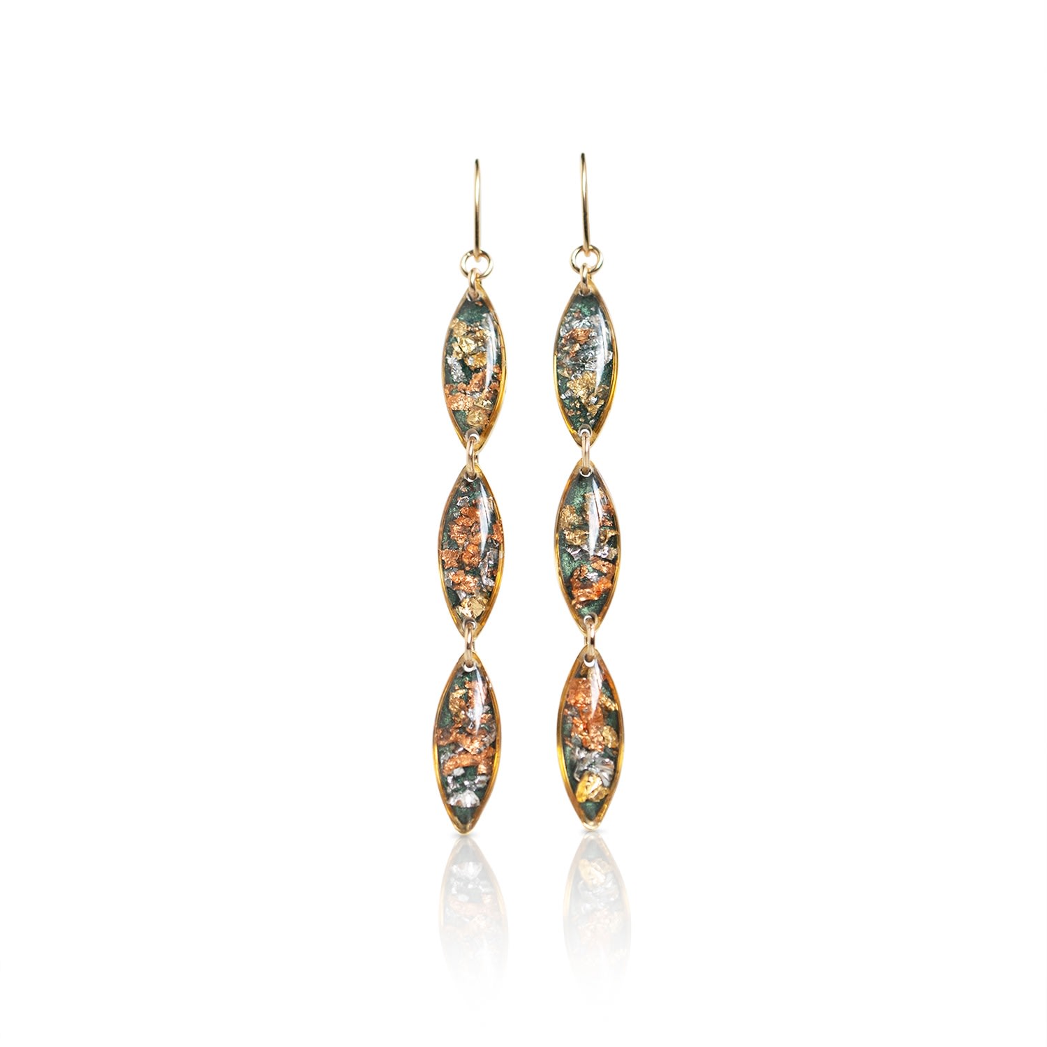 Women’s Long Oval Fall Gold Earrings Kate Koel