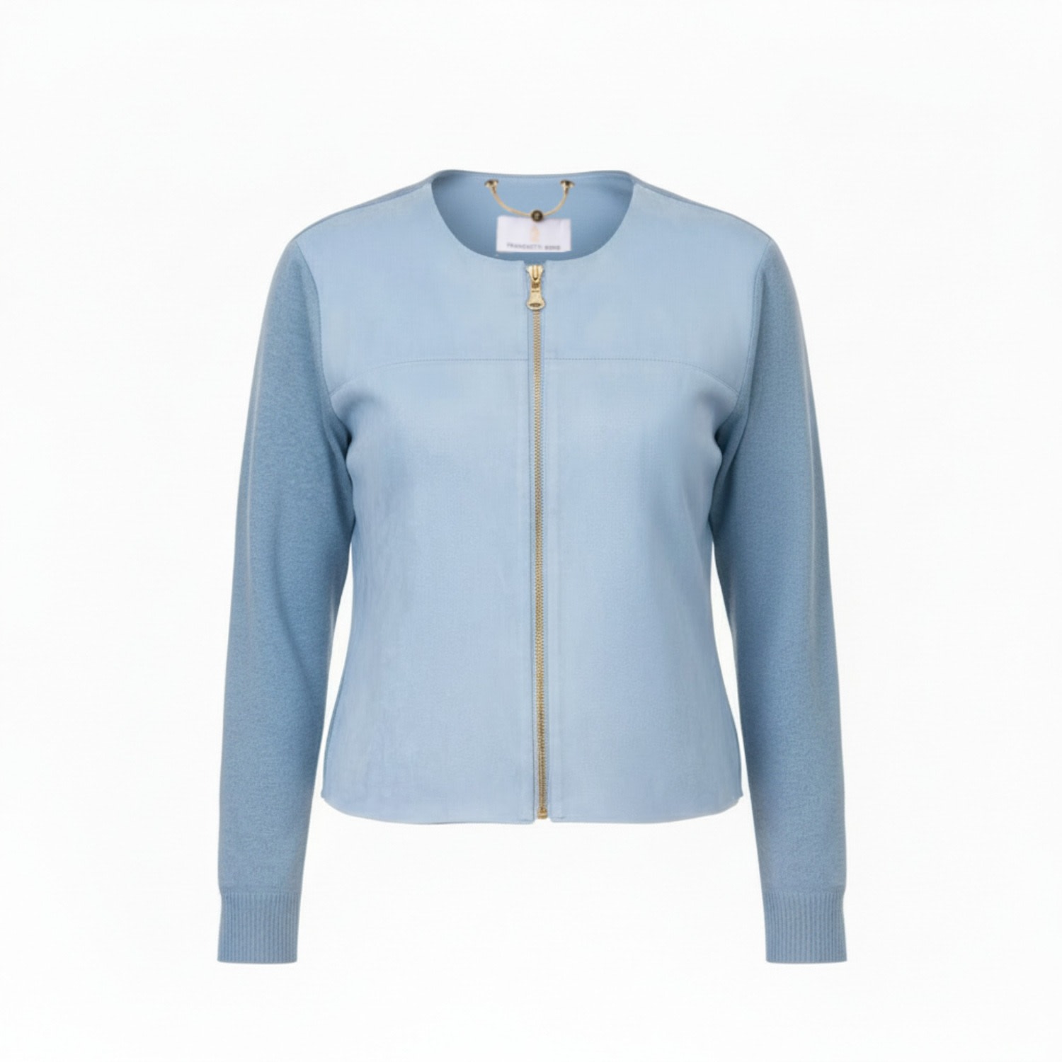 Women's Gianella Sky Blue Suedette Jacket | Medium | Franchetti Bond