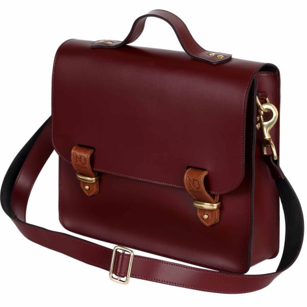 oxblood leather bag
