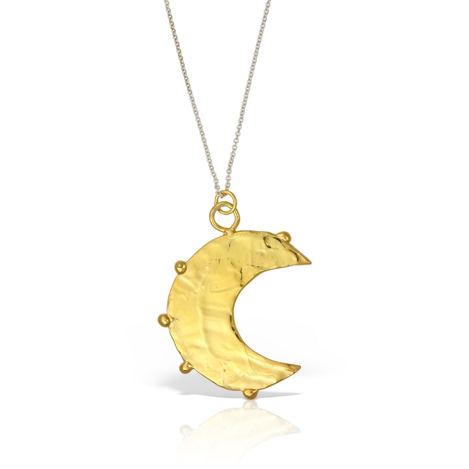 Women’s Gold / Silver The Moon Gold Plated Pendant Necklace Madeleine