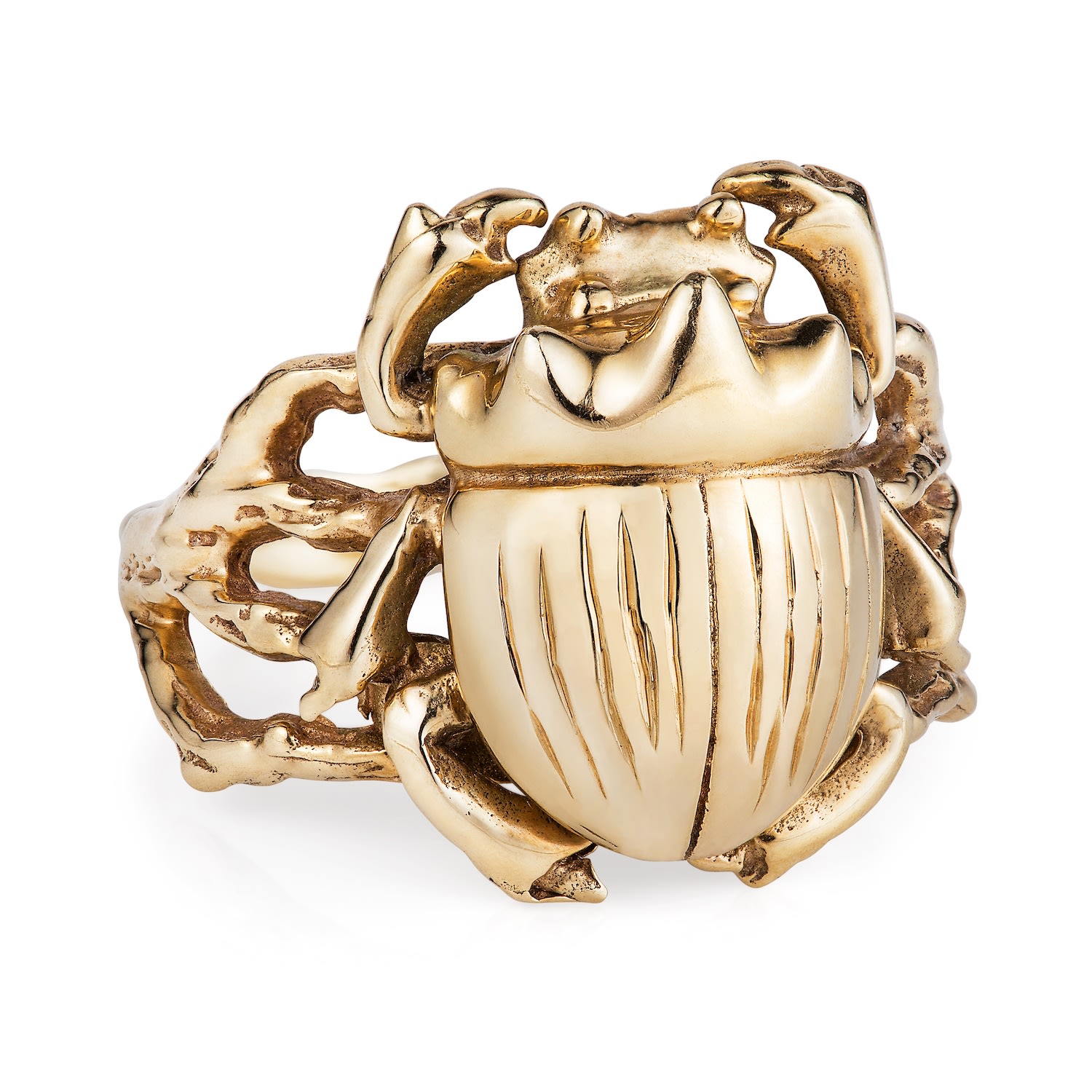 Women’s Solid Gold Little Scarab Ring Yasmin Everley Jewellery