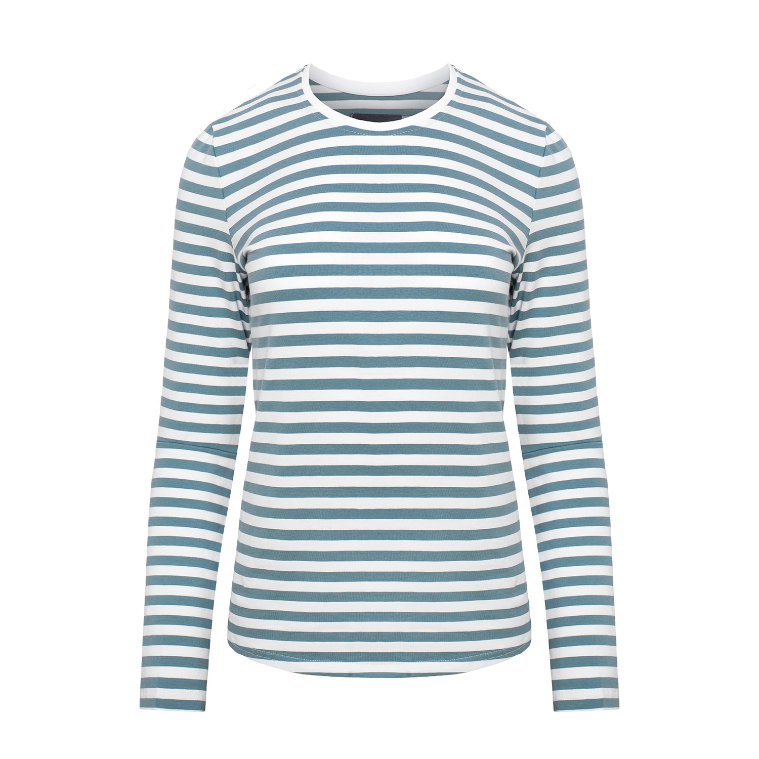Mandragora Women's Green / White Cotton Fitted Blouse With Sage Stripes In Green/white