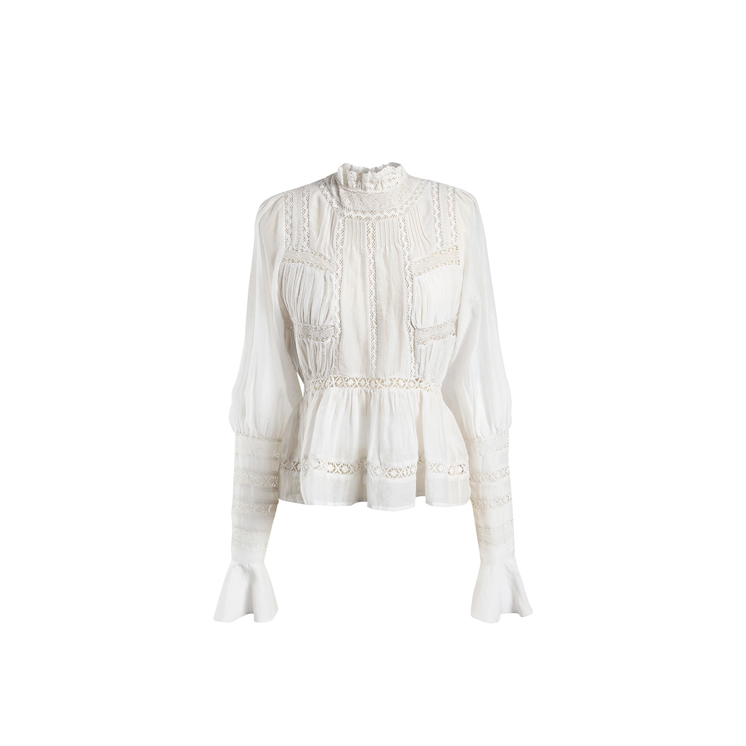 Women’s Phoebe Blouse Off White - Organic Blouse Small Secret Mission