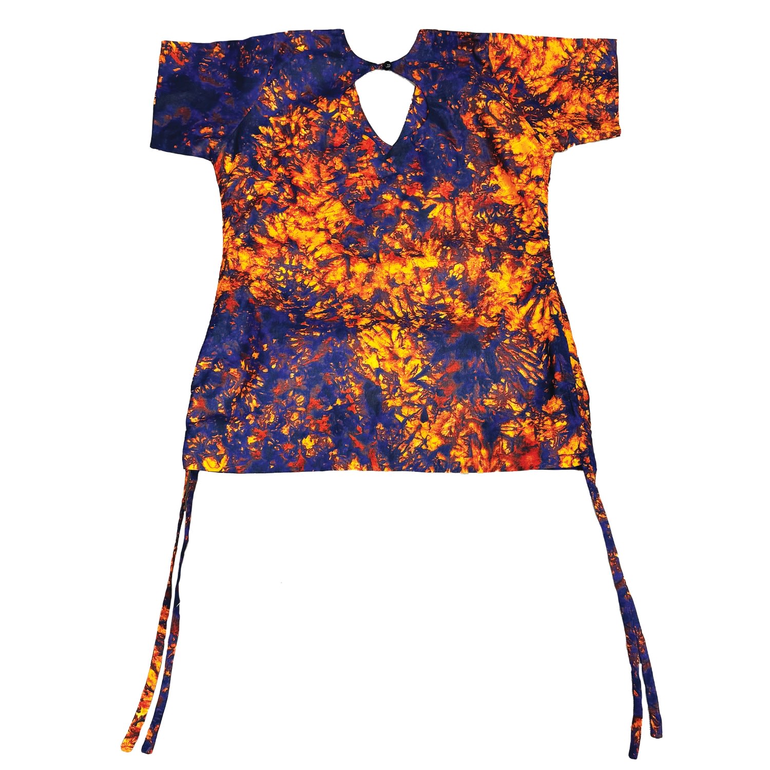 Chuks Collins Women's Yellow / Orange Ajah Resort Collection- Orange Top With Drawstring On The Side
