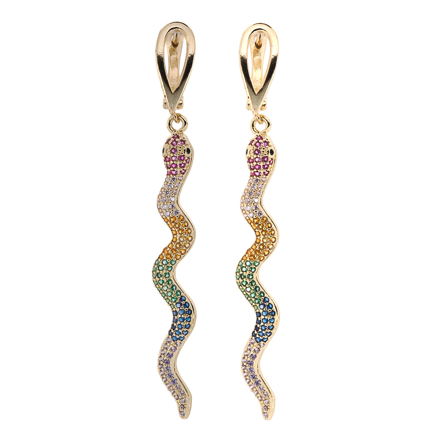 Women’s Cheerful Snake Earrings Ebru Jewelry