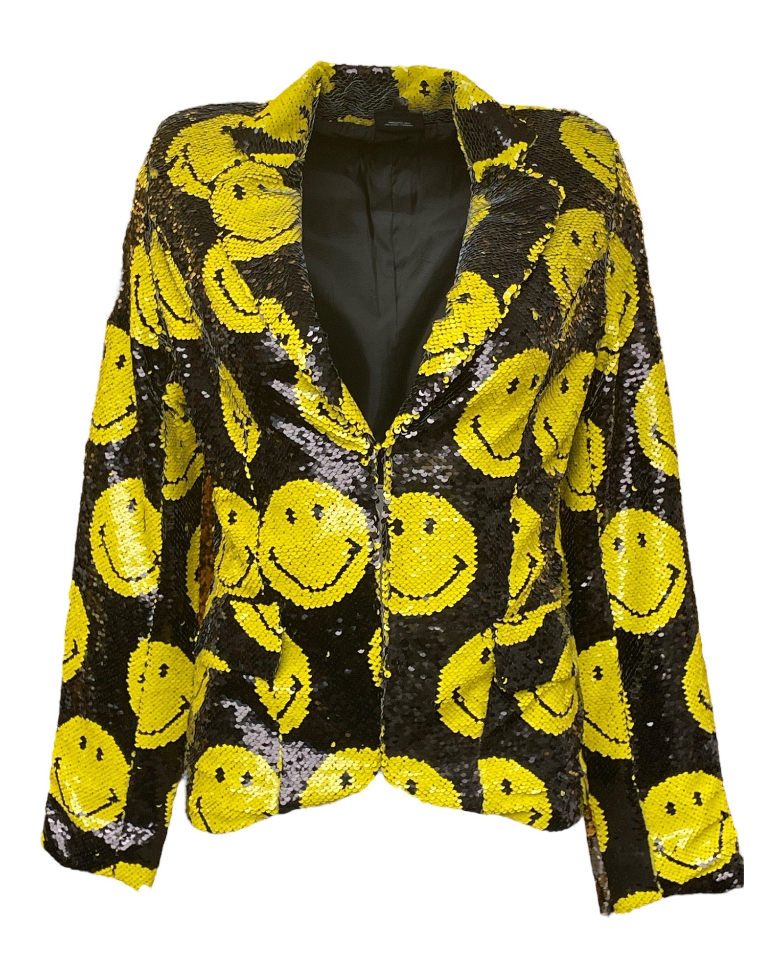 Any Old Iron Women's Black / Yellow / Orange  X Smiley Blazer Jacket In Green