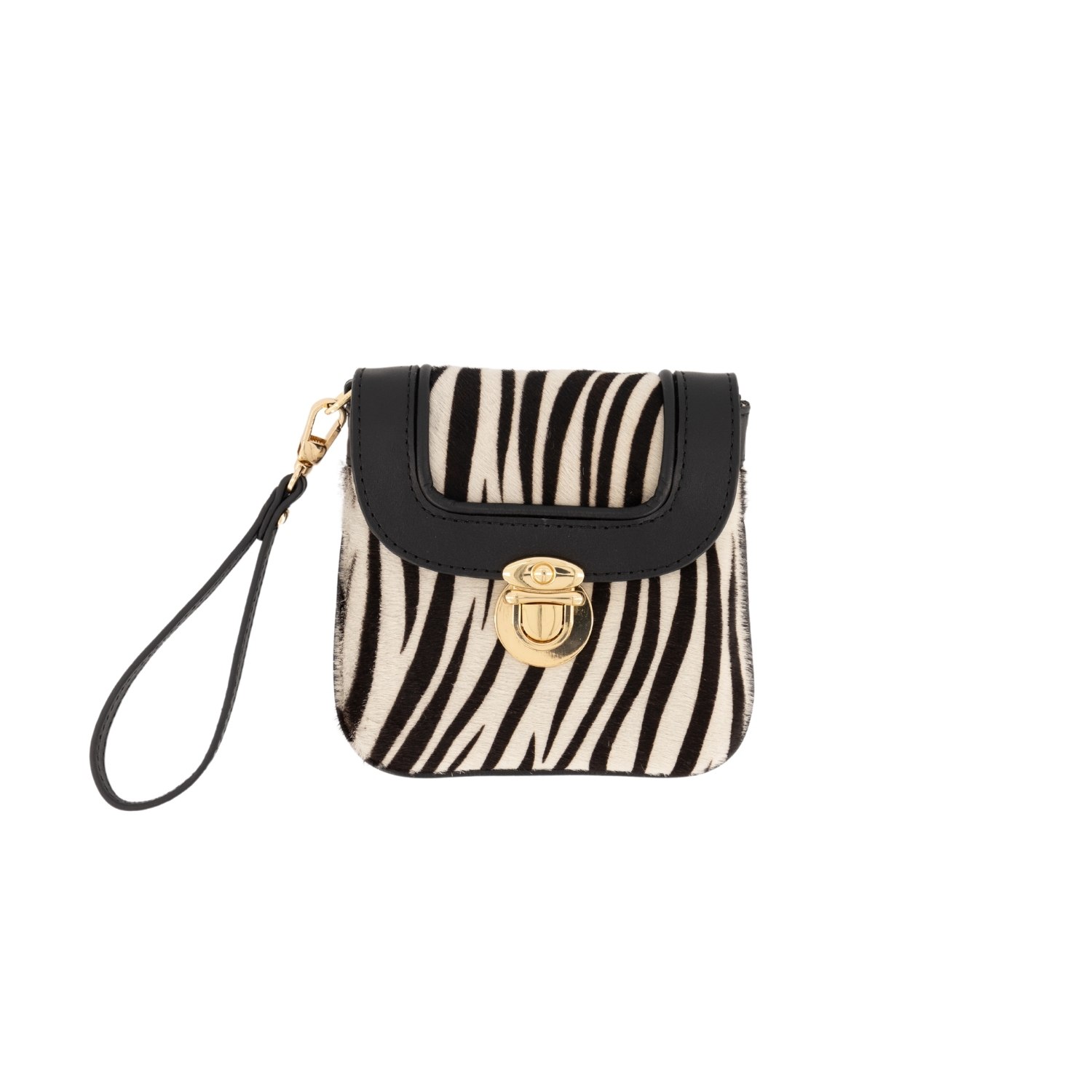 Women’s Black Eos Pony Leather Wallet Zebra Otrera